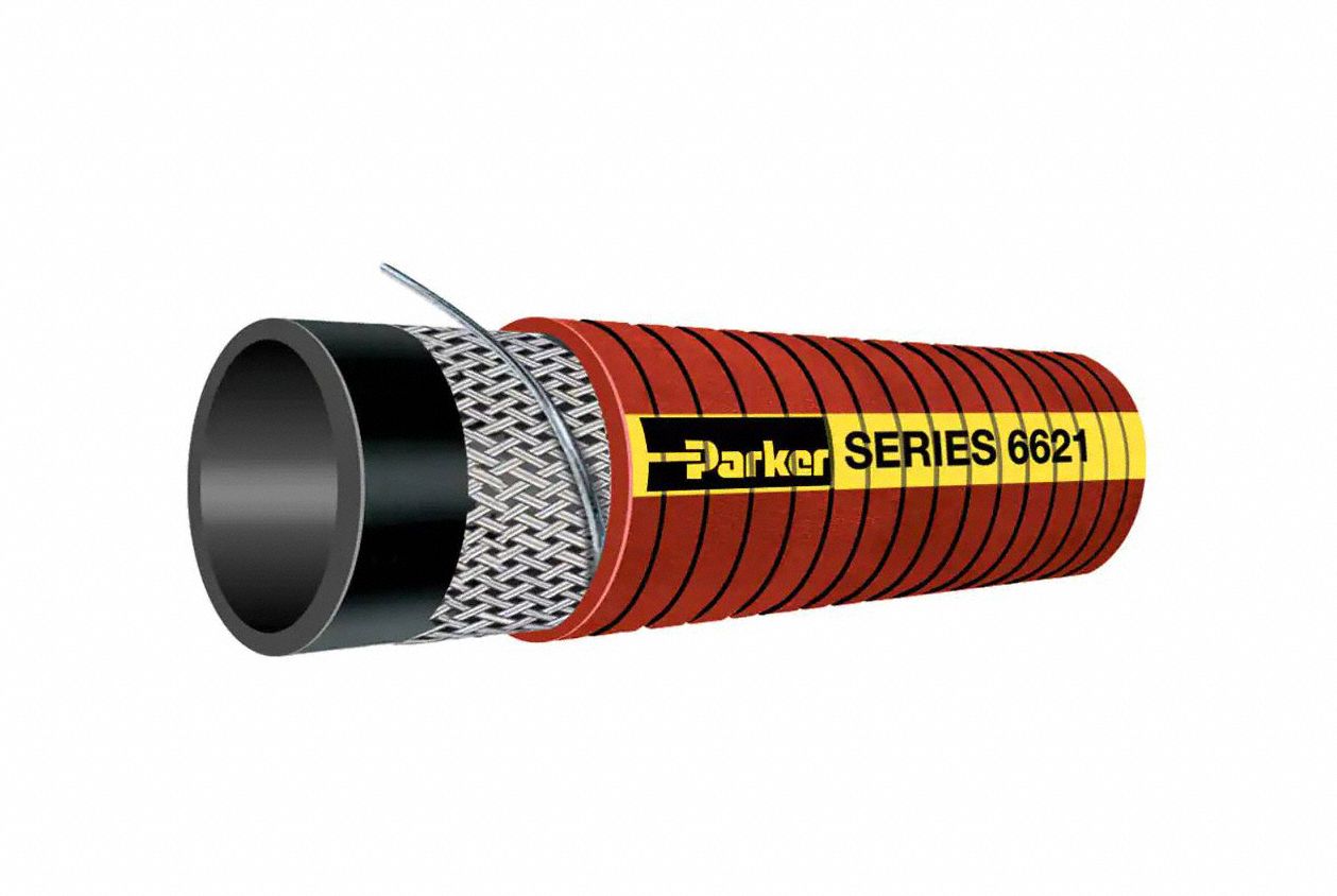 PARKER HOSE 3 IN X 25RED SIL EZ FORM Crimp Hydraulic Hose Fittings DYE66213000025R 6621