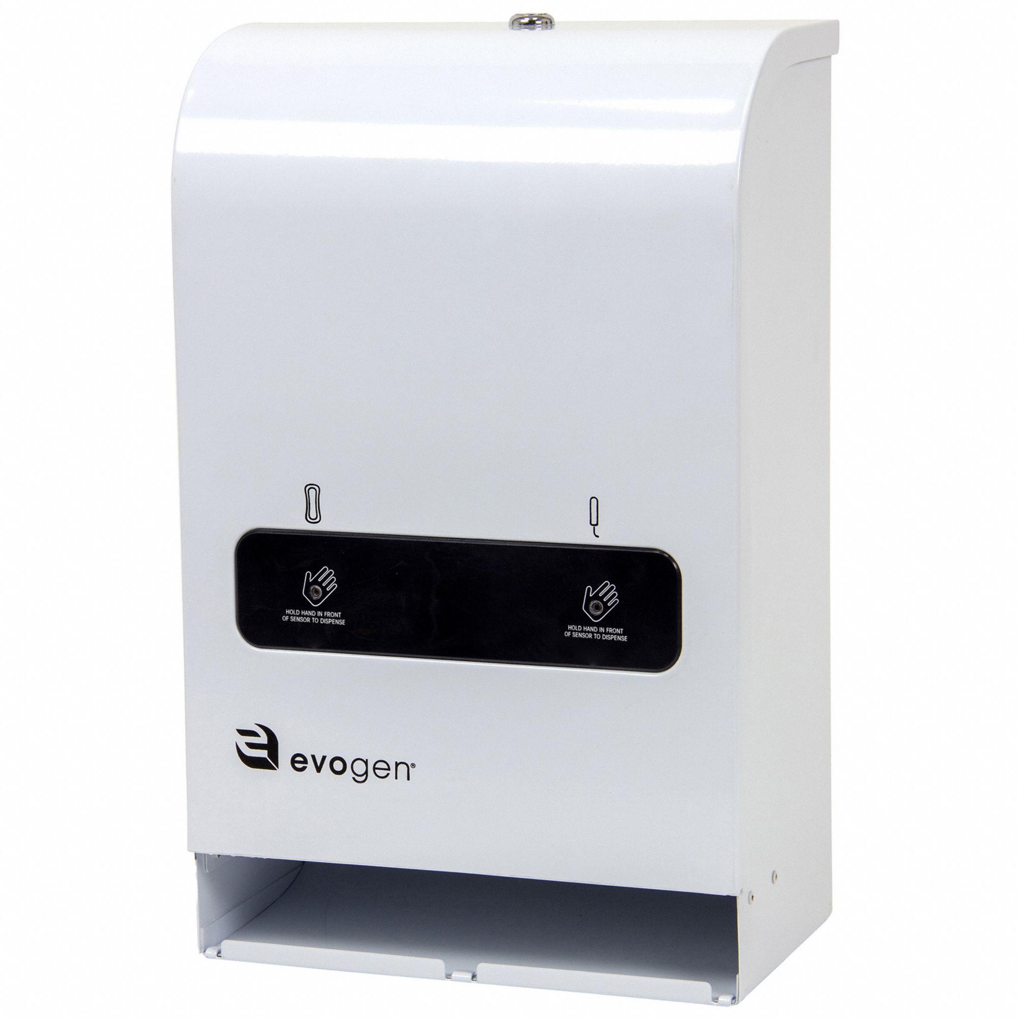 EVOGEN, Coin Free, White, Sanitary Napkin and Tampon Dispenser 321VX2