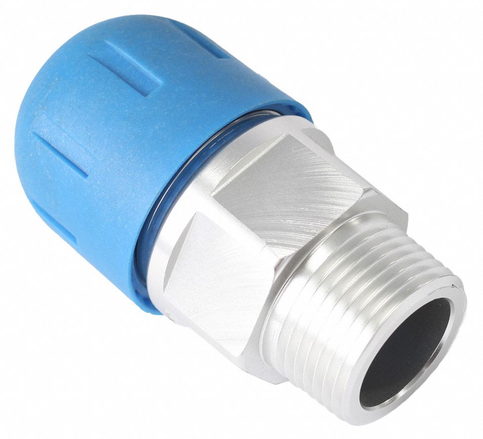 RAPIDAIR Fastpipe compressed air fitting Aluminum, For 25 mm Tube OD, 3/4 in Pipe Size