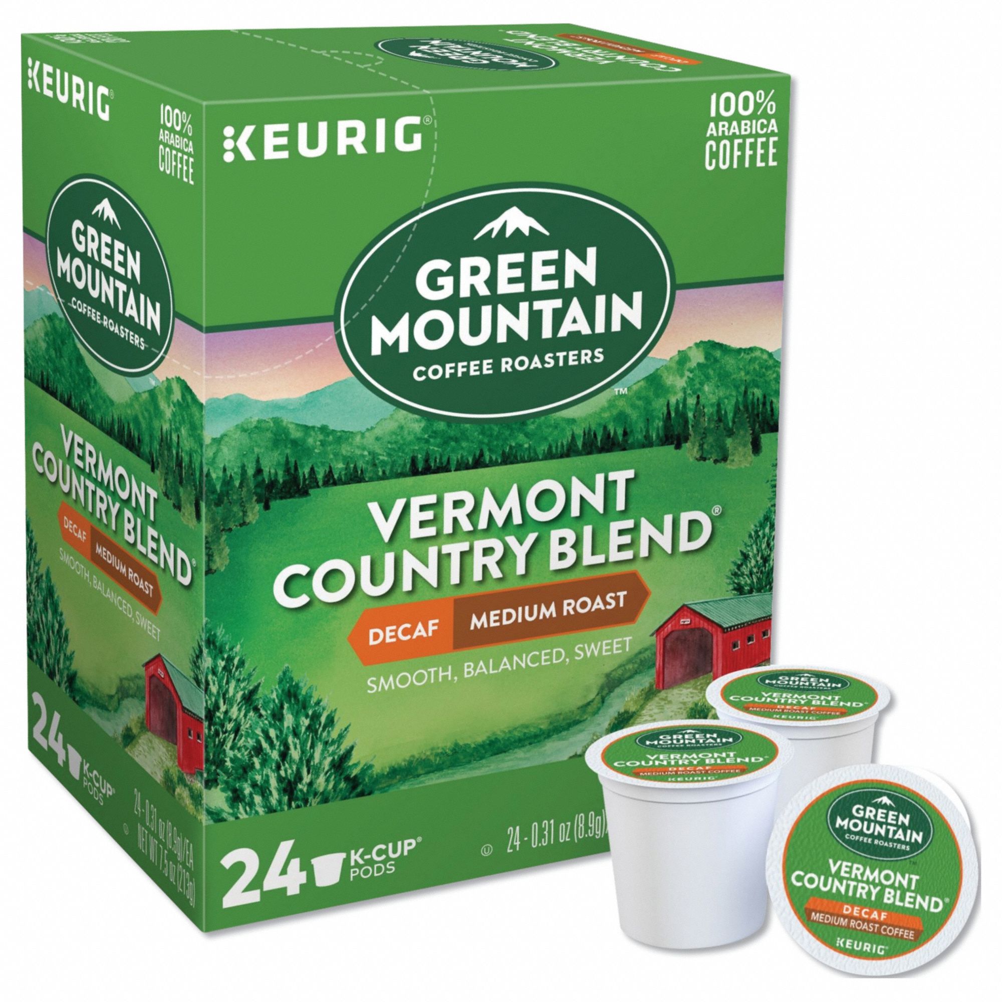 GREEN MOUNTAIN COFFEE, Vermont Country Blend Decaf, Pod Beverage Pack