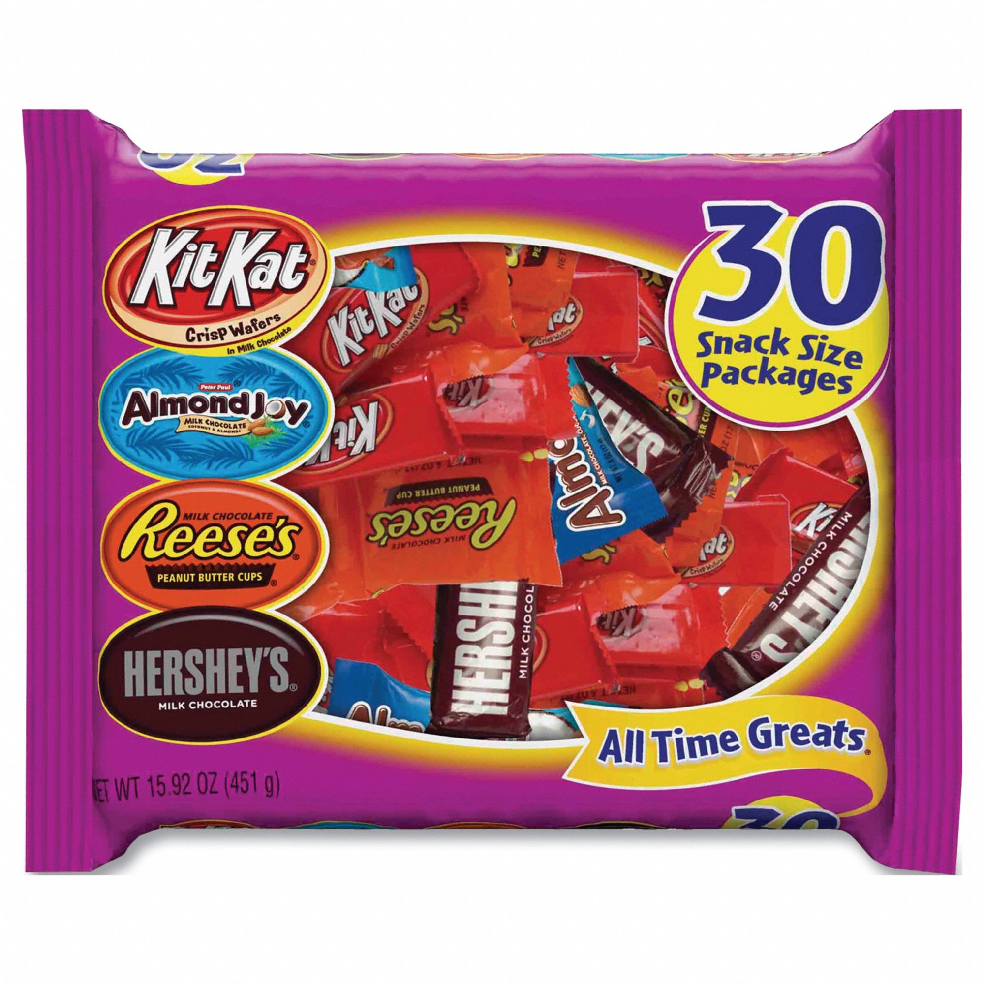 HERSHEY'S, Almond Joy®/Hershey®'s Milk Chocolate/Kit Kat® Wafer/Reese's