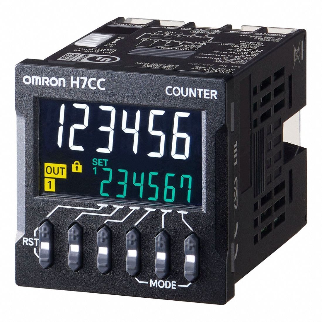 6 Digits, 100 to 240V, Digital Counter/Tachometer 803VL0H7CCA