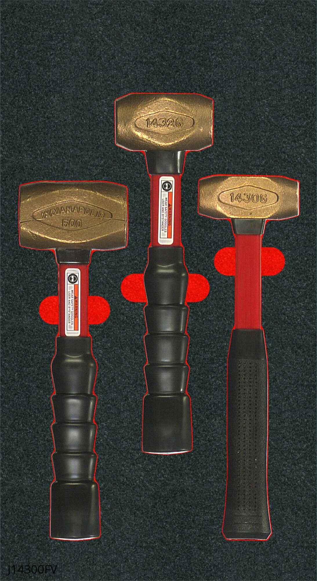 Fiberglass Handle, 1 1/2 lb_3 lb_4 lb Head Wt, Hammer Set 806KA1