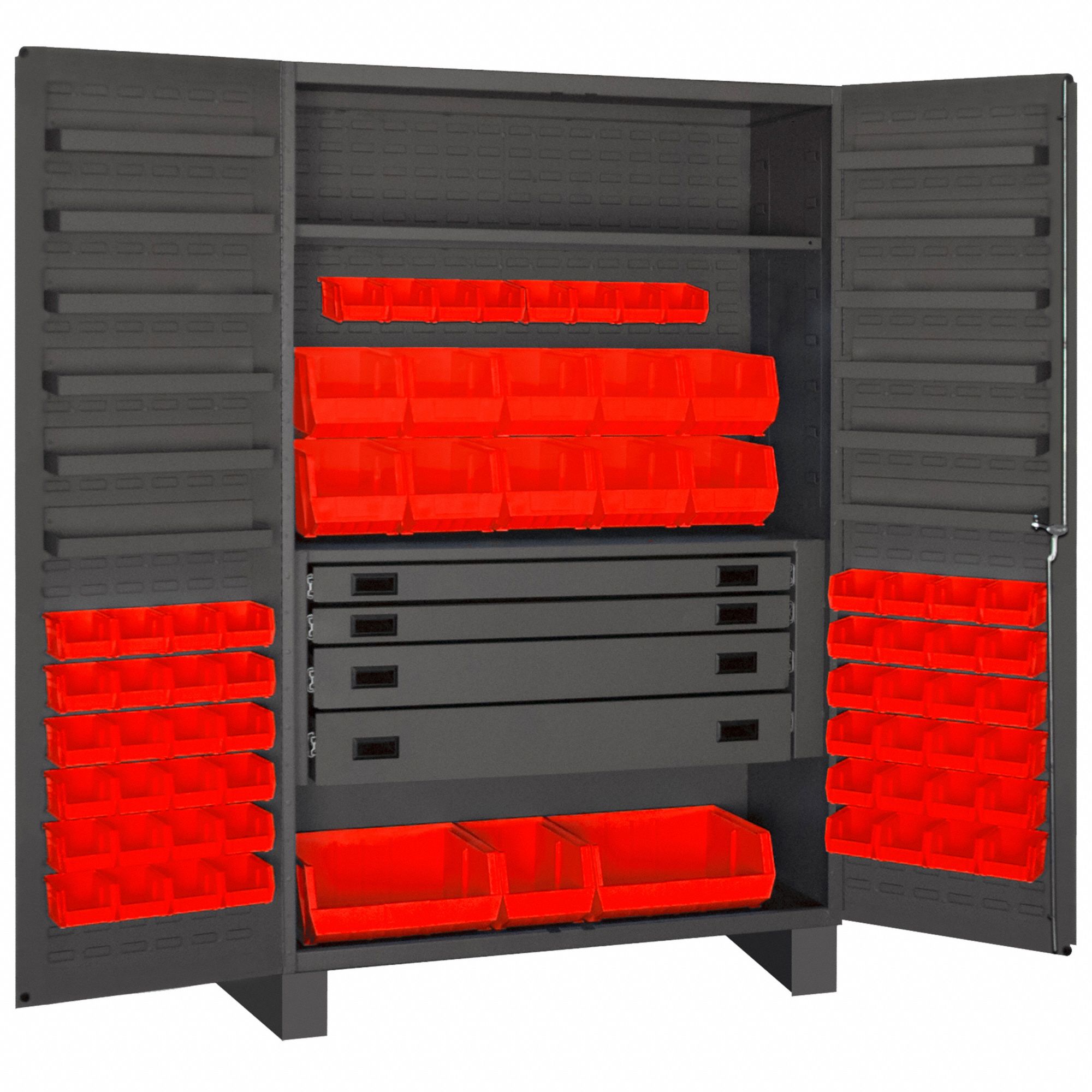 DURHAM MFG, 48 in x 24 in 78 in, 13 Shelves, Bin 36FC79