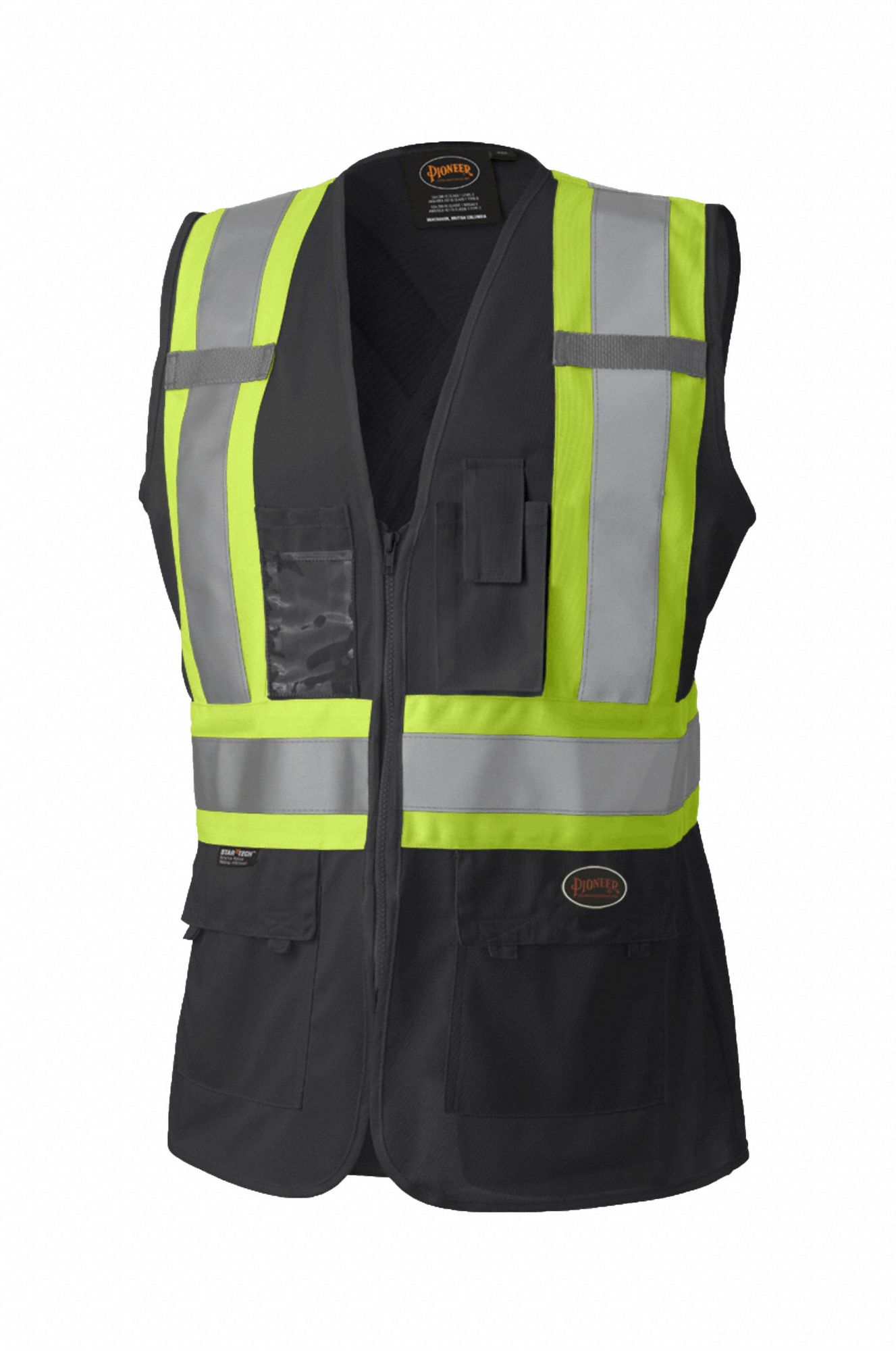 PIONEER WOMEN'S SAFETY VEST, 3XL, BLACK, POLYESTER, STARTECH REFLECTIVE