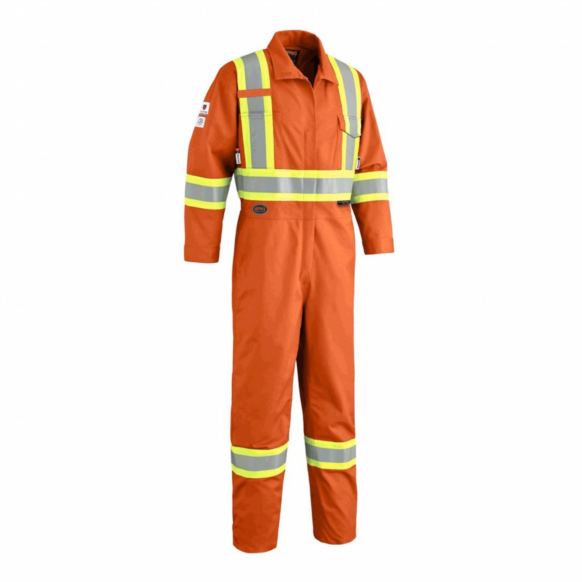 PIONEER COVERALL,HIVIS ORANGE,62,COTTON/NYLON JRVV254035062