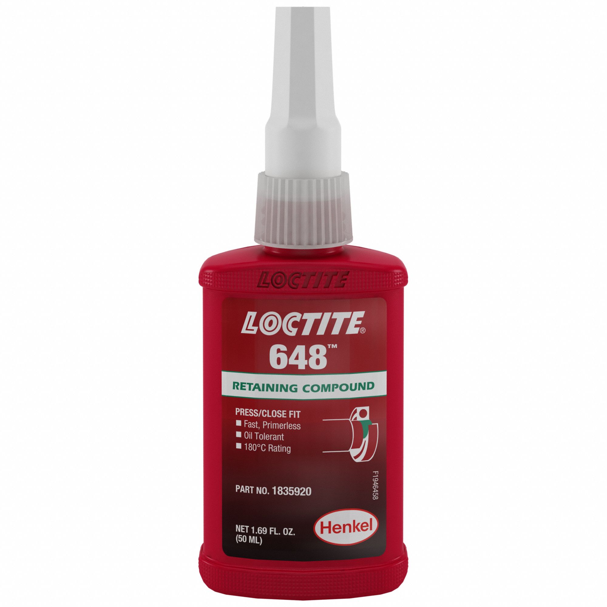 LOCTITE, 648, 1.7 fl oz, Retaining Compound - 639H20|1835920 - Grainger