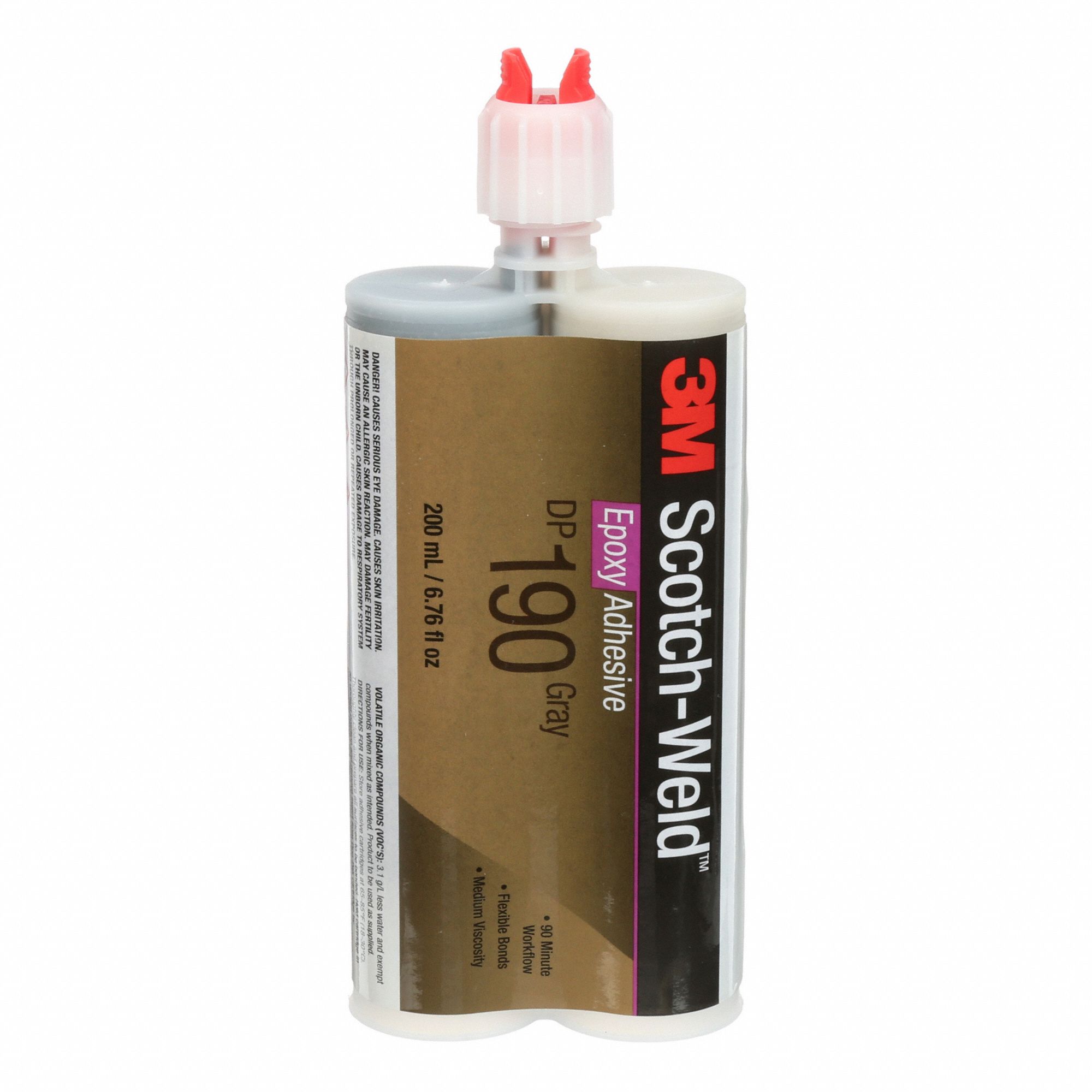 SCOTCHWELD SCOTCHWELD EPOXY ADHESIVE, 7 DAY CURE, 90 MIN WORKING TIME