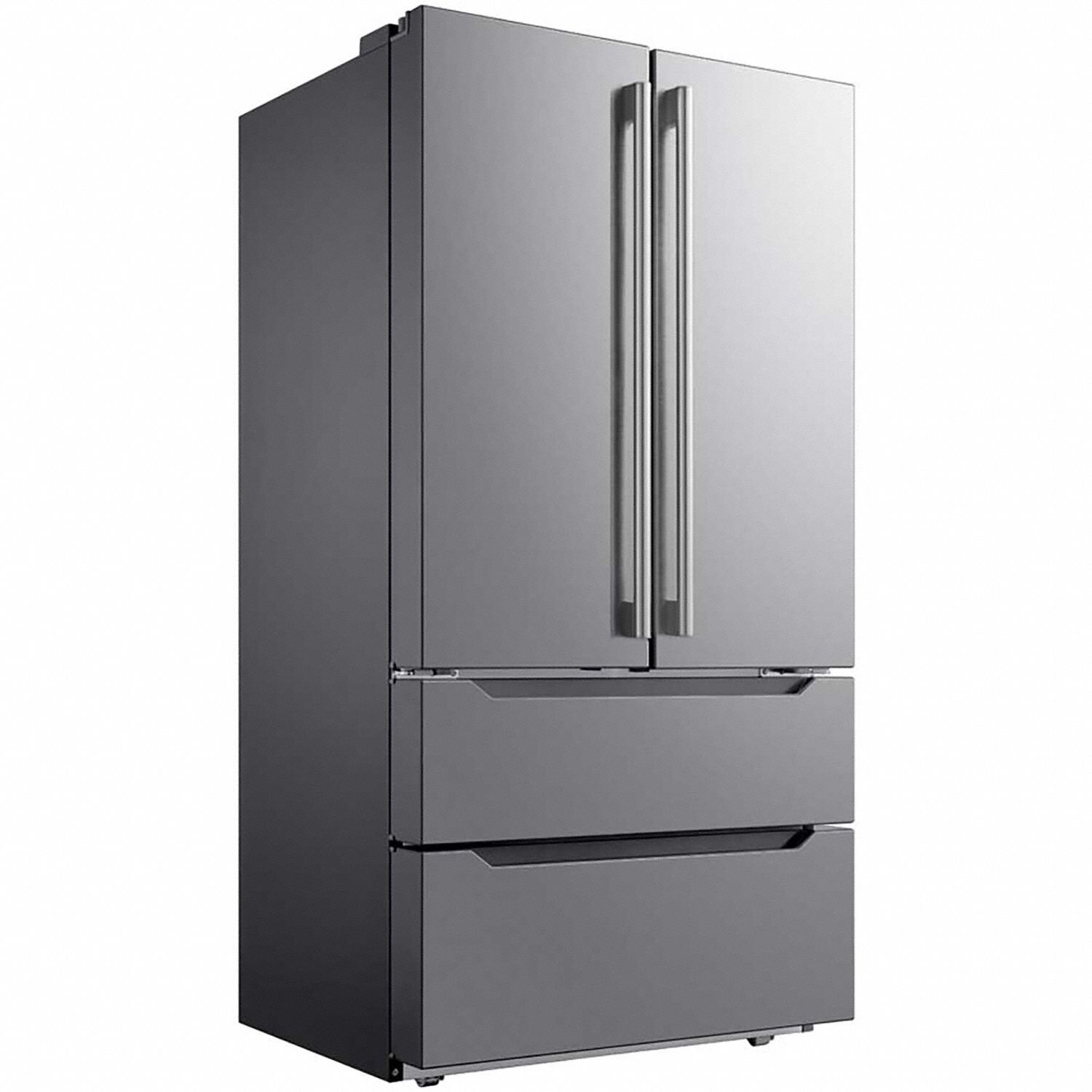 MIDEA, Stainless Steel, 22.5 cu ft Total Capacity, French Door