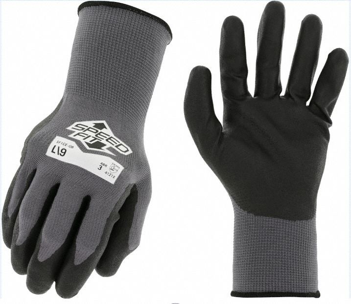 MECHANIX WEAR NITRILE COATED CUTRESISTANT GLOVES, XL, GREY, 8.19 IN