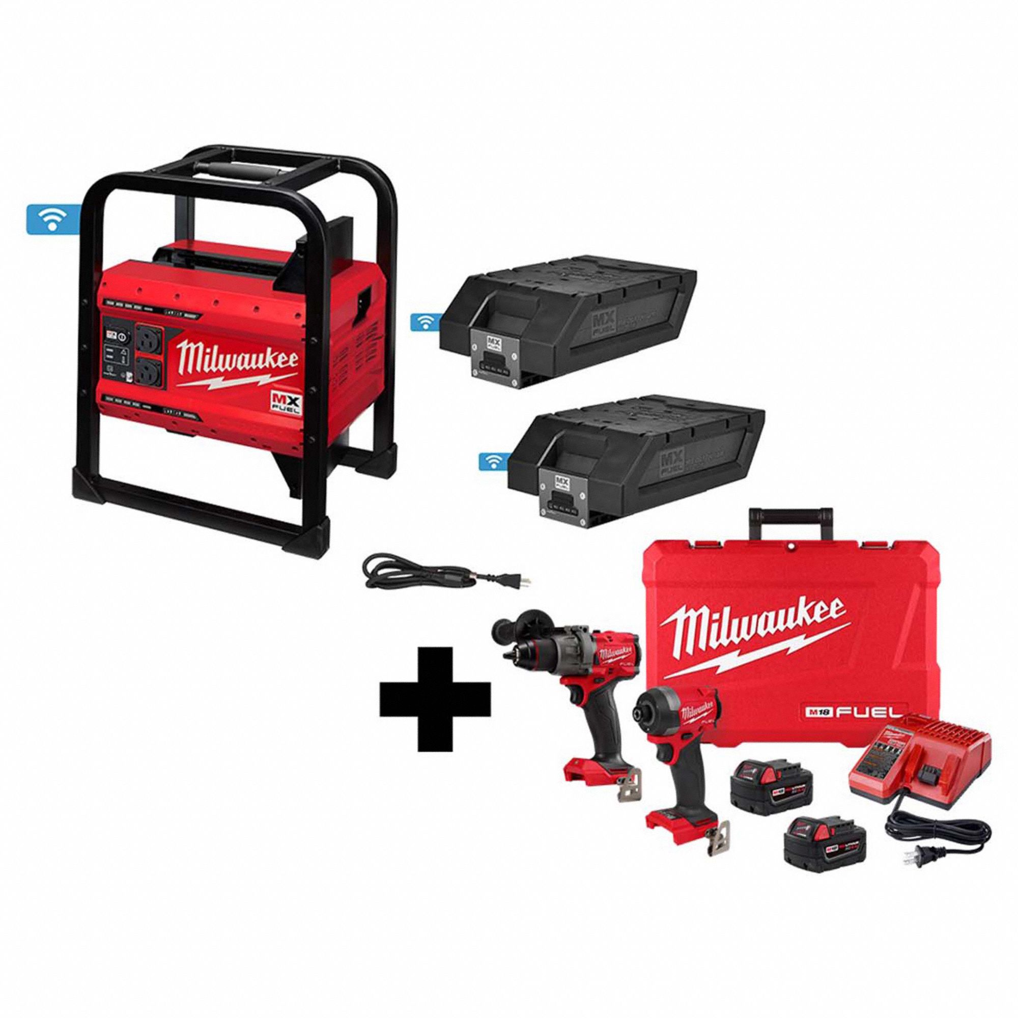 MILWAUKEE, 18 V Volt, 3 Tools, Power Supply Kit 385XK2MXF0022XC