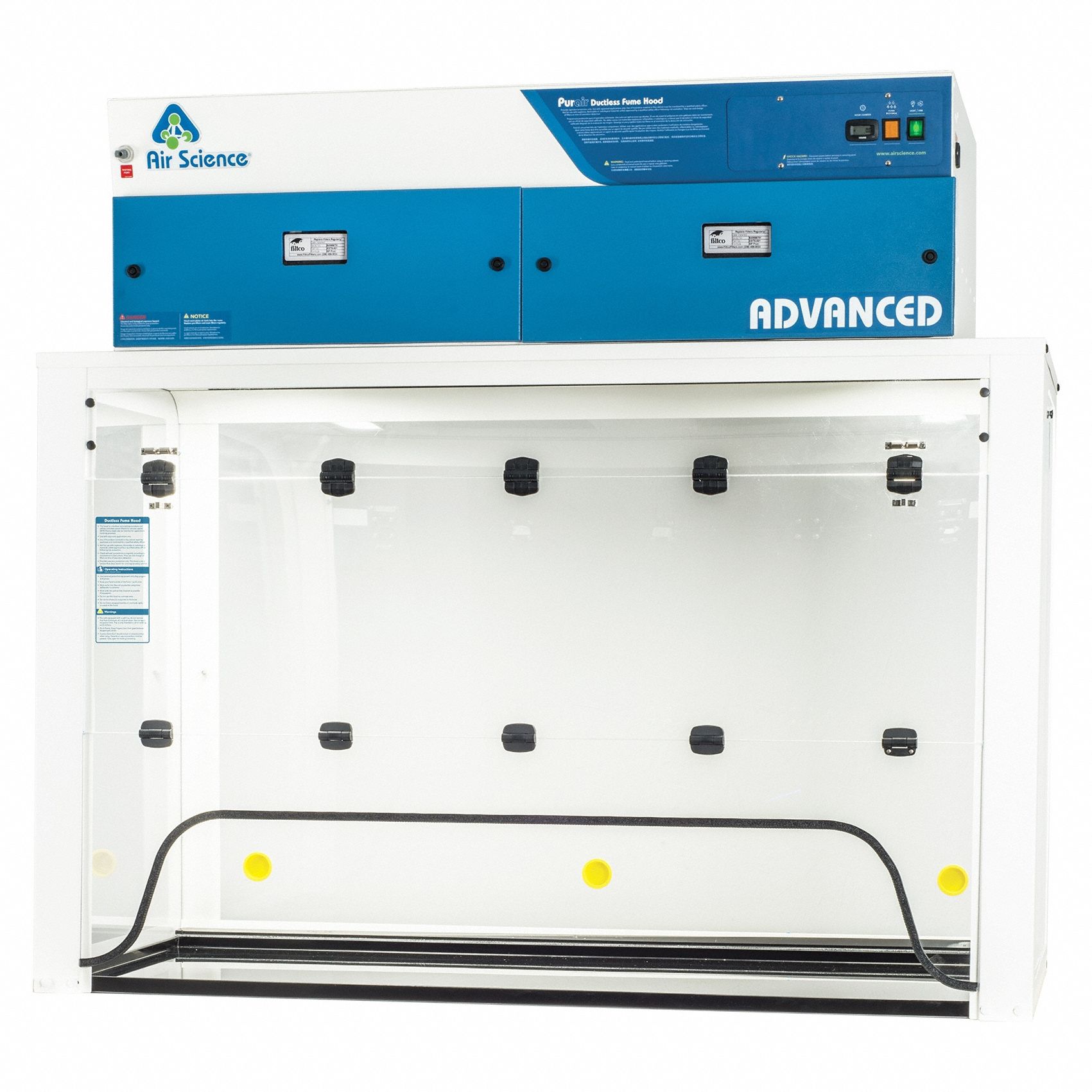 AIR SCIENCE, Purair Advanced, 5 3/4 ft Overall Wd, Ductless Fume Hood 56LF16P30XTA Grainger
