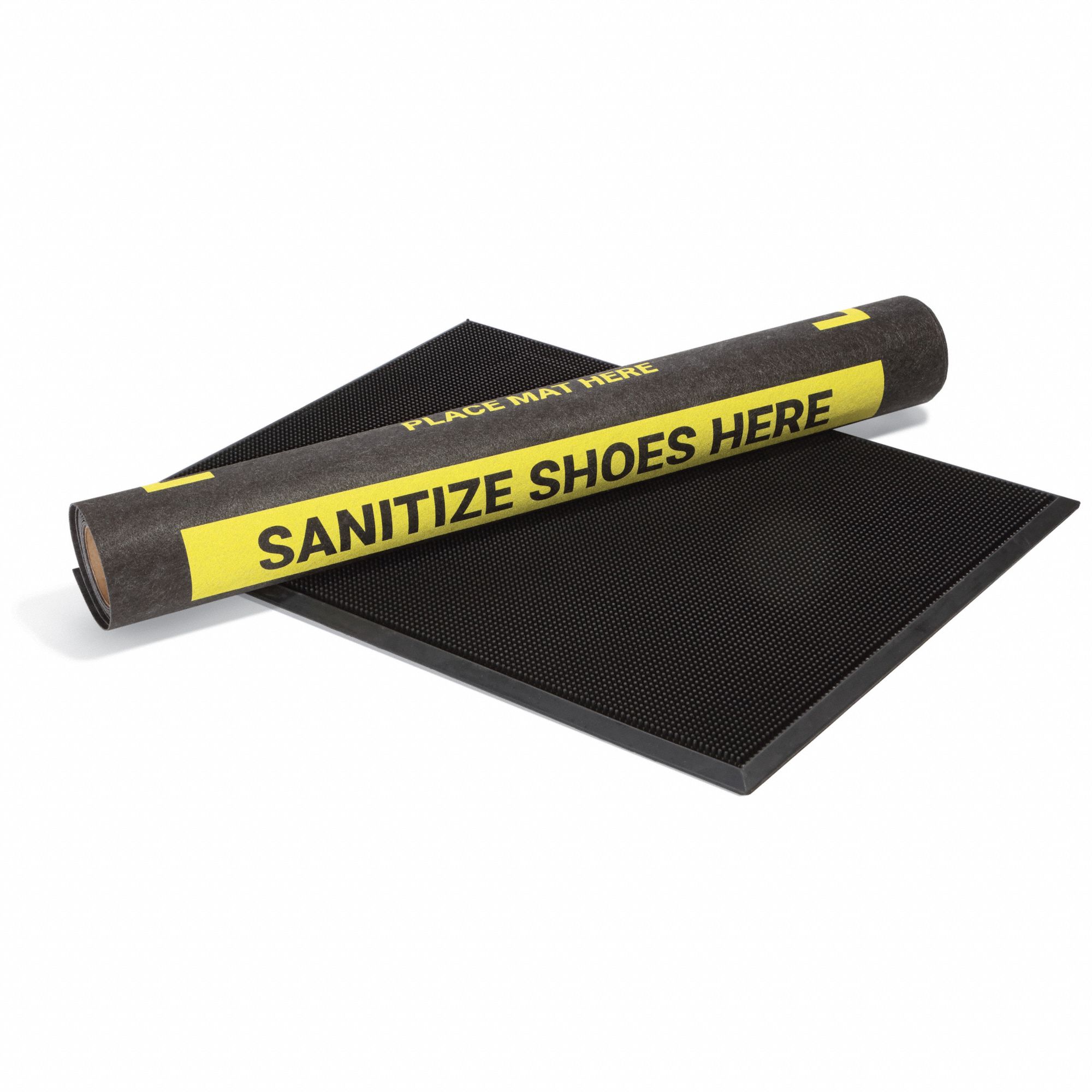 PIG Footwear Sanitizing Mat Black, 3 ft Mat Wd, 10 ft Mat Lg, 1/2 in