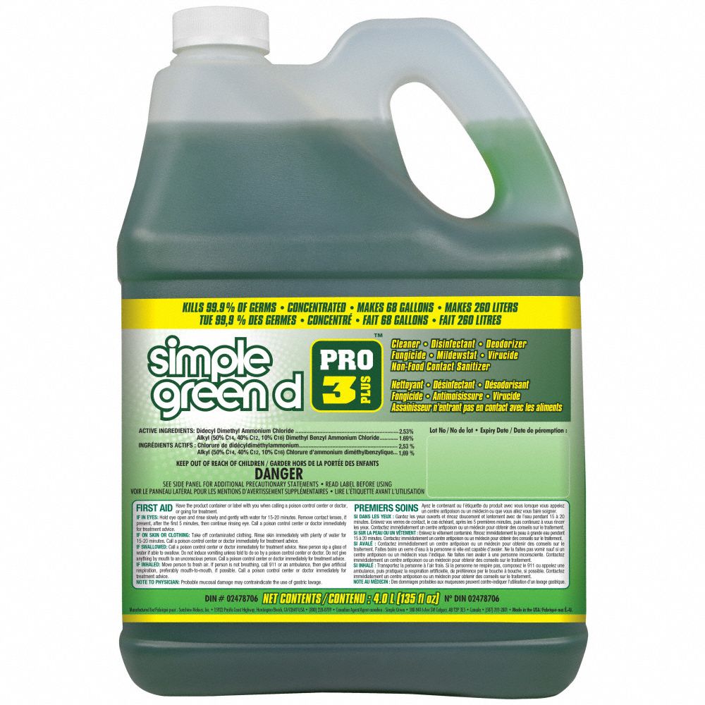 SIMPLE GREEN D Pro3 Plus Disinfectant Cleaner Surface Disinfectants