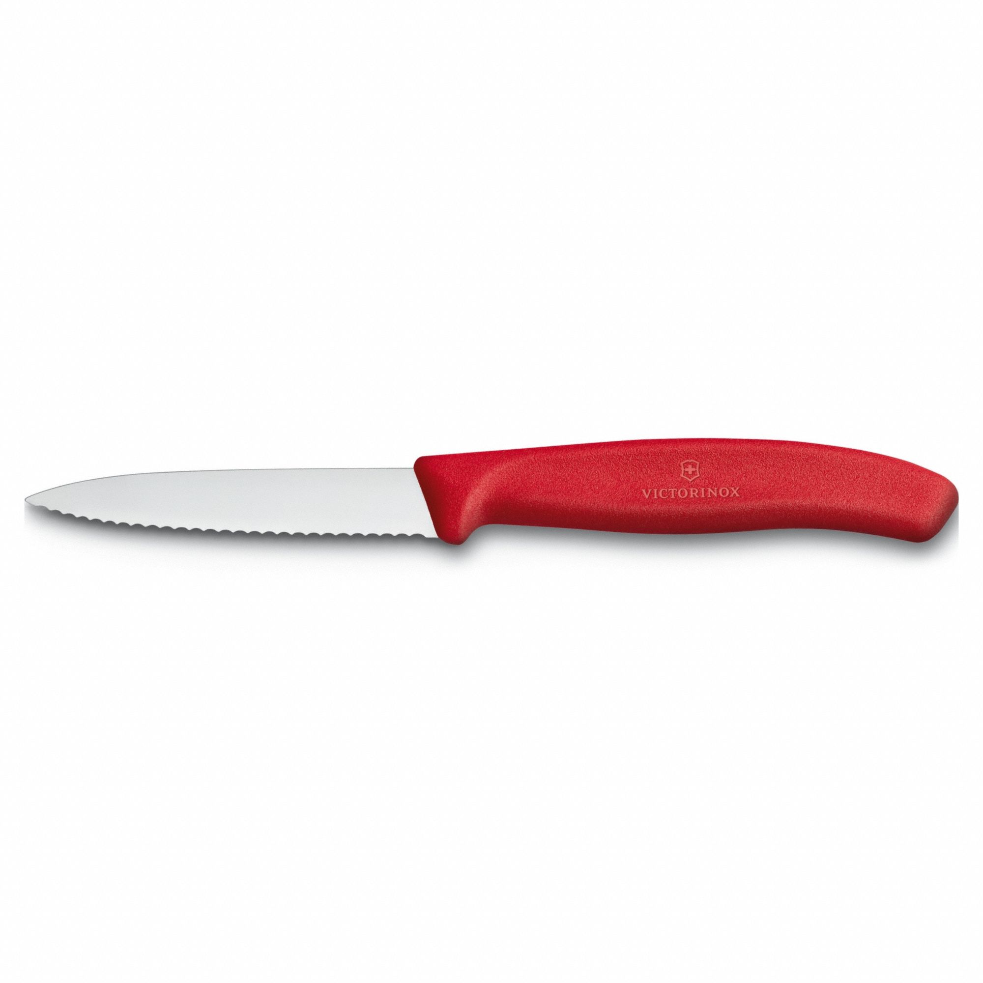 VICTORINOX, Wavy Edge, 7 1/2 in Overall Lg, Paring Knife 810RX46.