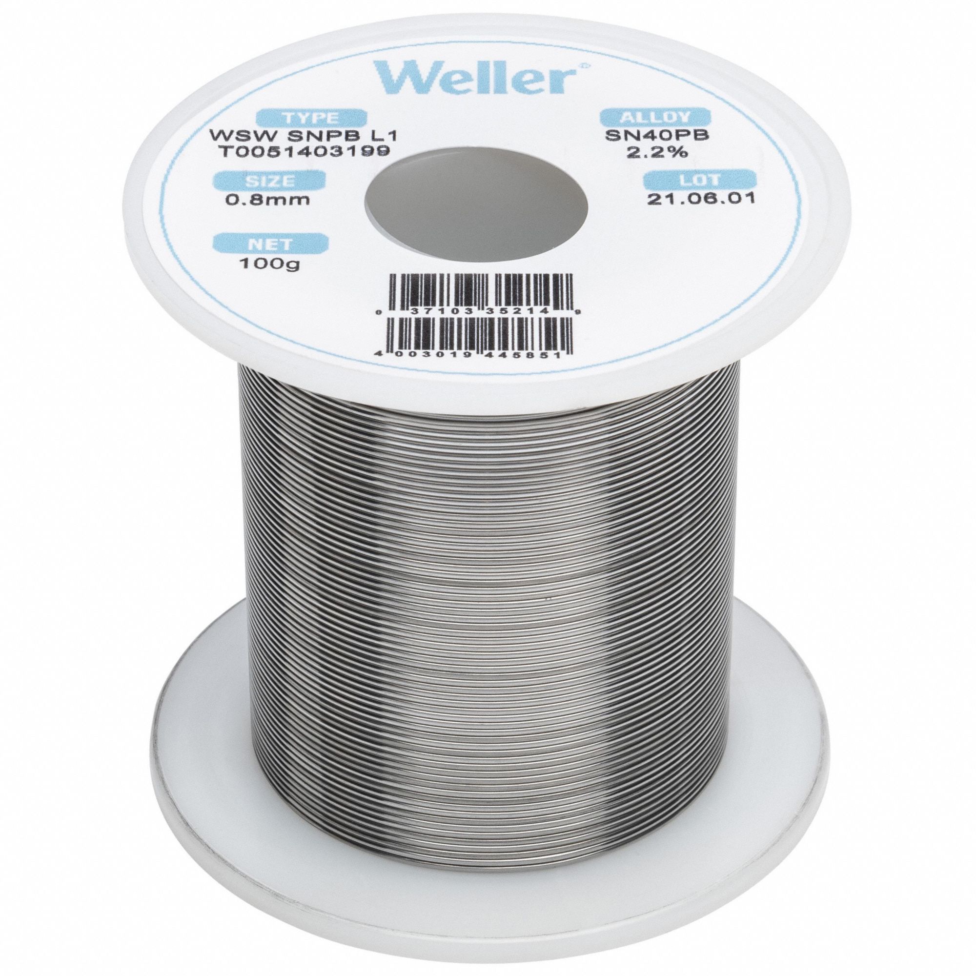 WELLER, 1/32 in x 100 g, SnPb L1, Solder Wire 799RM6T0051403199