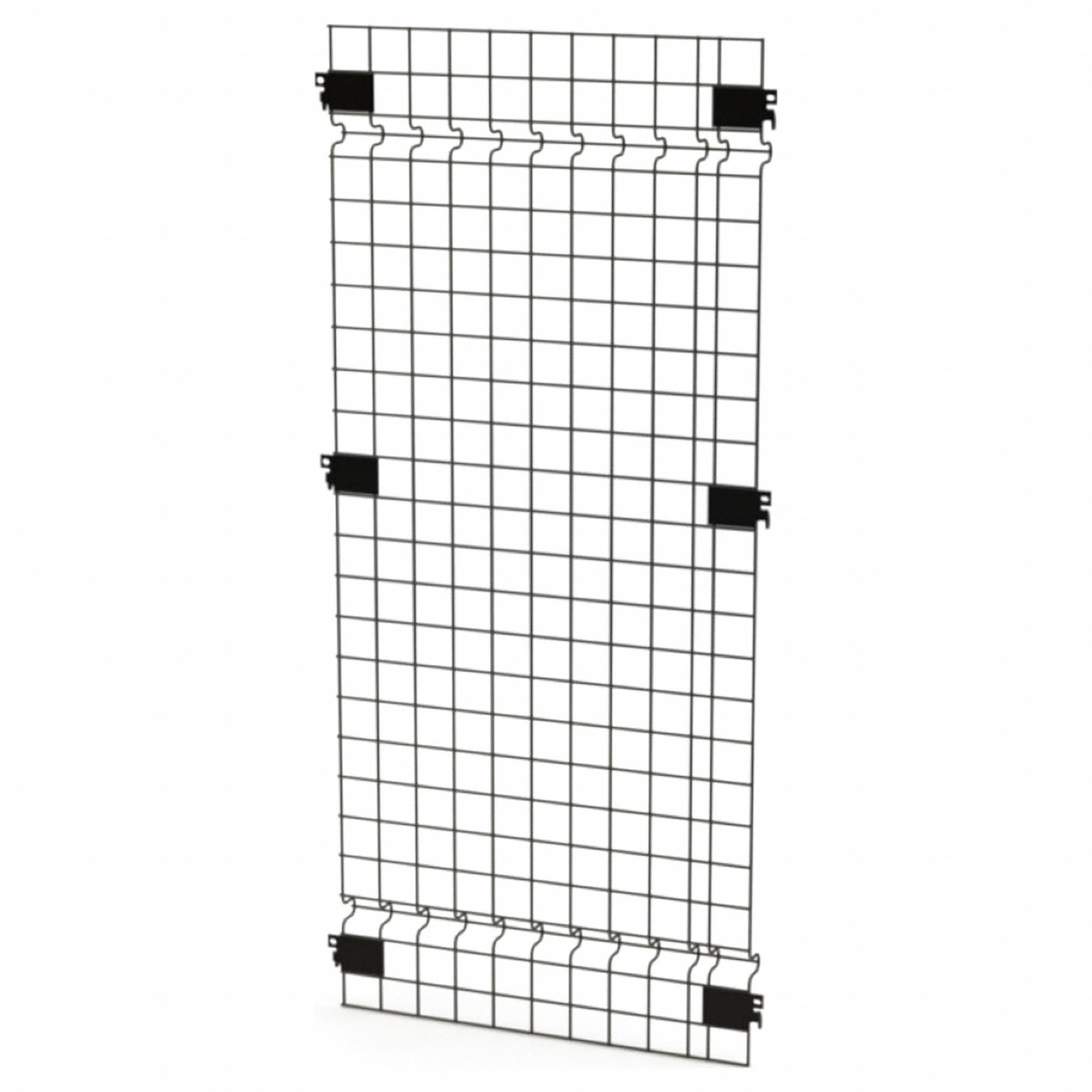 HUSKY RACK & WIRE, 4 ft H x 2 W x 1 in D, Black, Welded Wire Panel