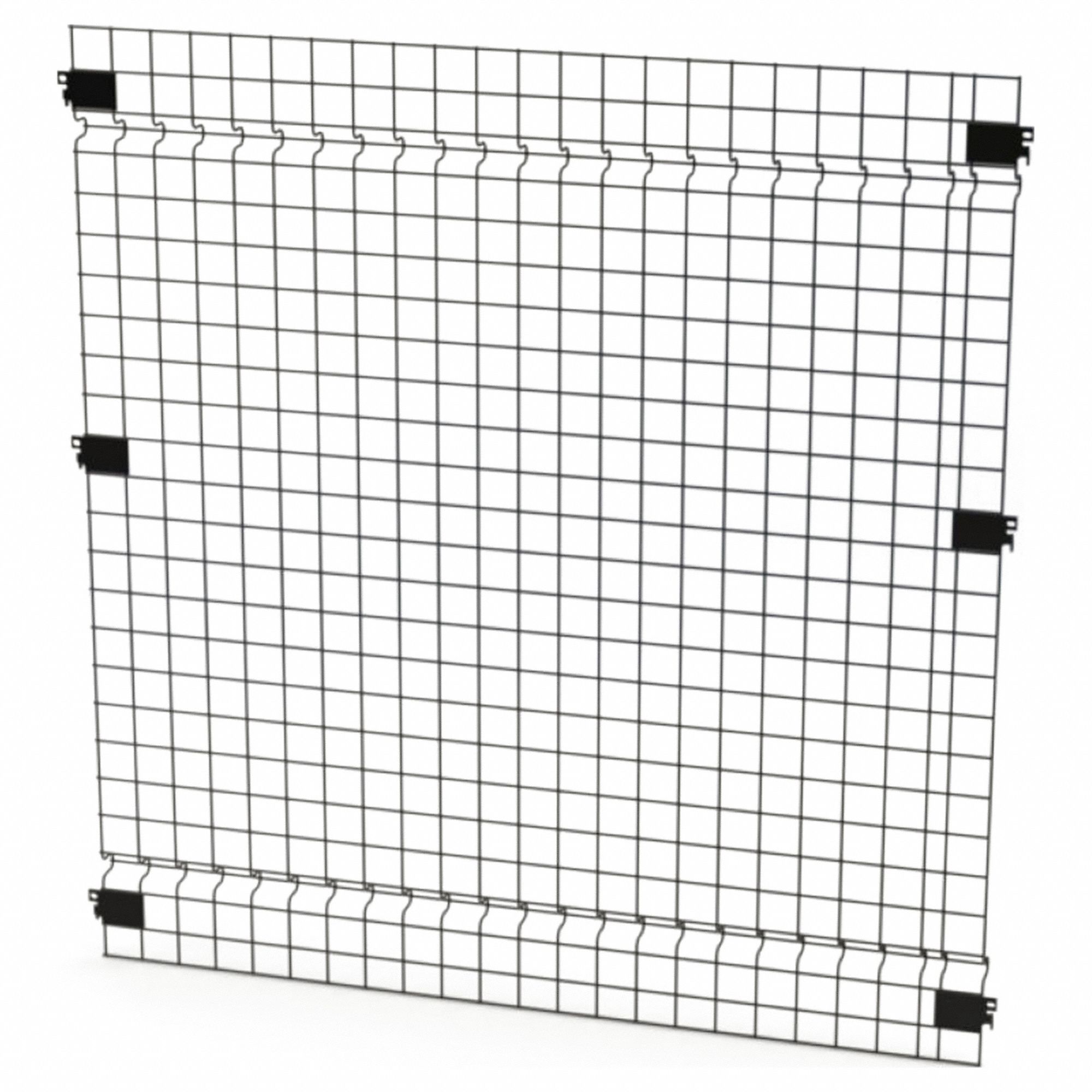 HUSKY RACK & WIRE, 4 ft H x 4 W x 1 in D, Black, Welded Wire Panel