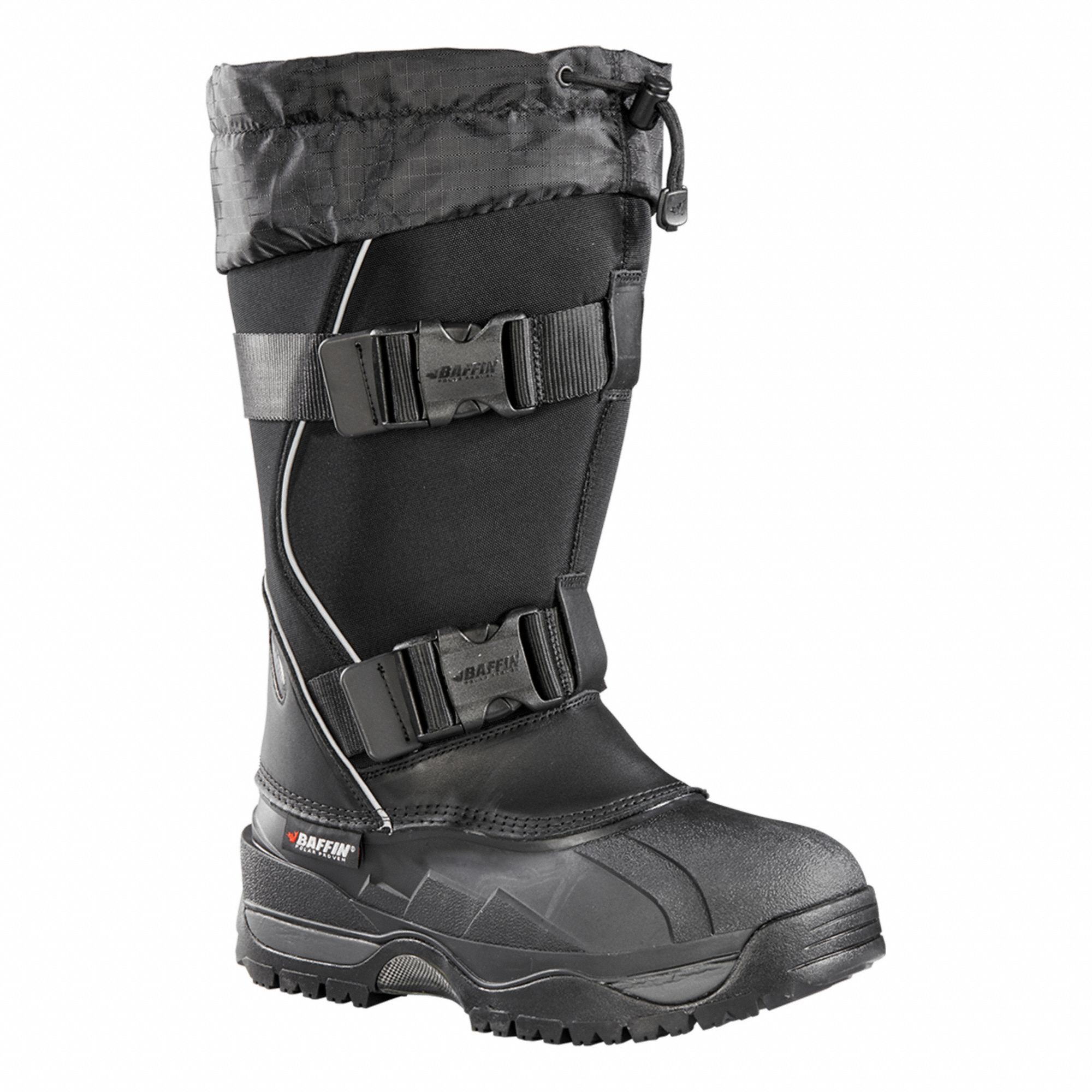 BAFFIN MEN'S BOOTS, SZ 10, NYLON/RUBBER/EVA, BLACK, 15 IN H, NONCSA