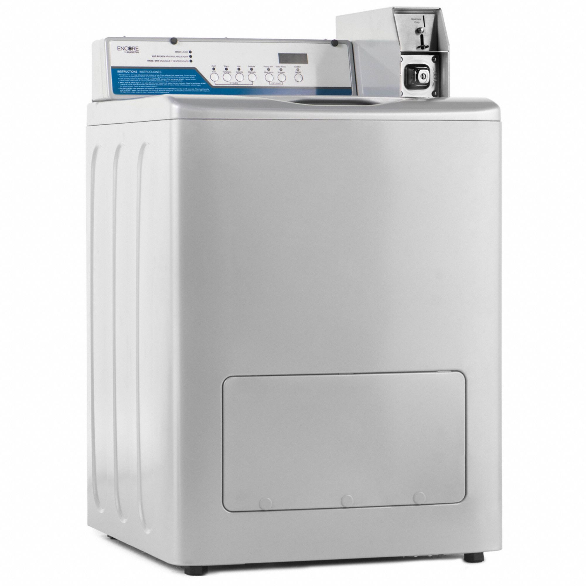 ENCORE PRO, Stainless Steel, 3.5 cu ft Capacity, Coin Operated Top Load Washer 61UM62WASHER