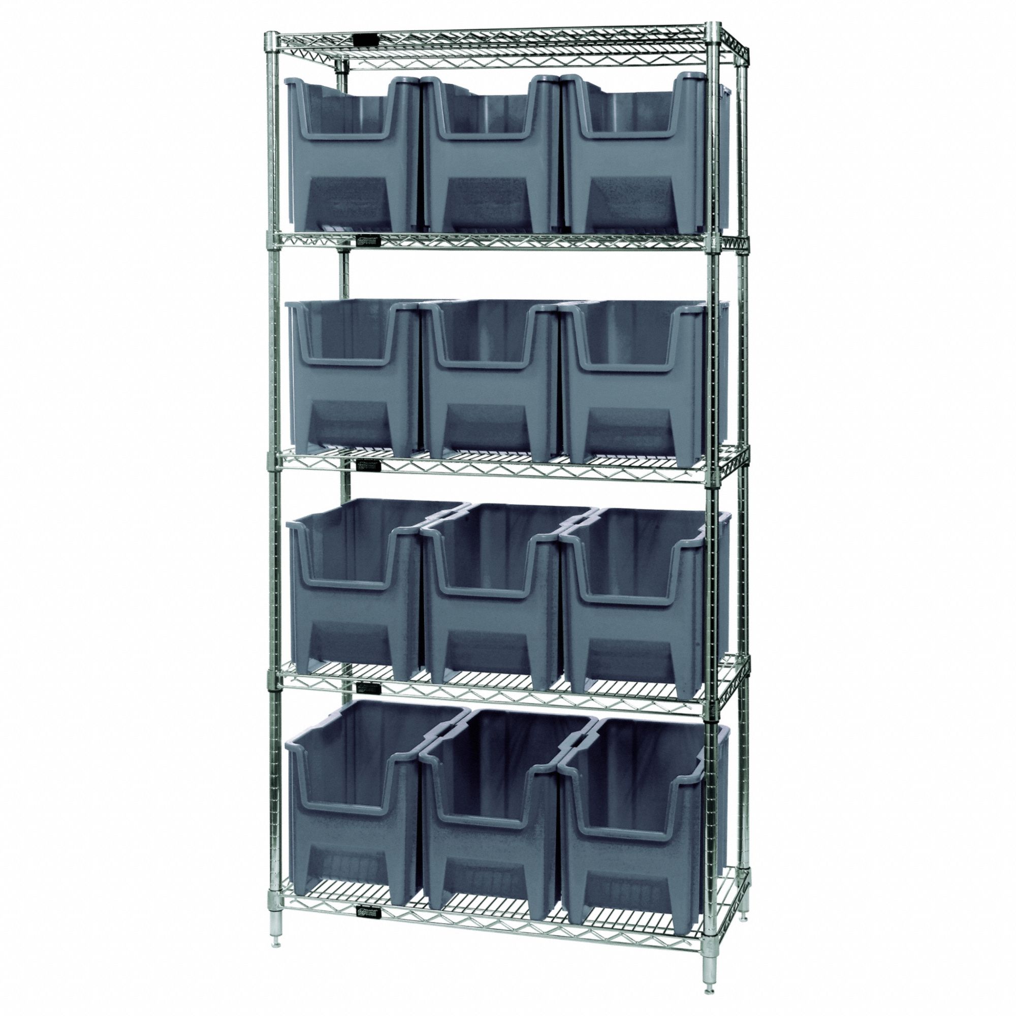 QUANTUM STORAGE SYSTEMS, 36 in x 18 in x 74 in, 1 Sided, Shelving Unit 820A54WR5600GY Grainger