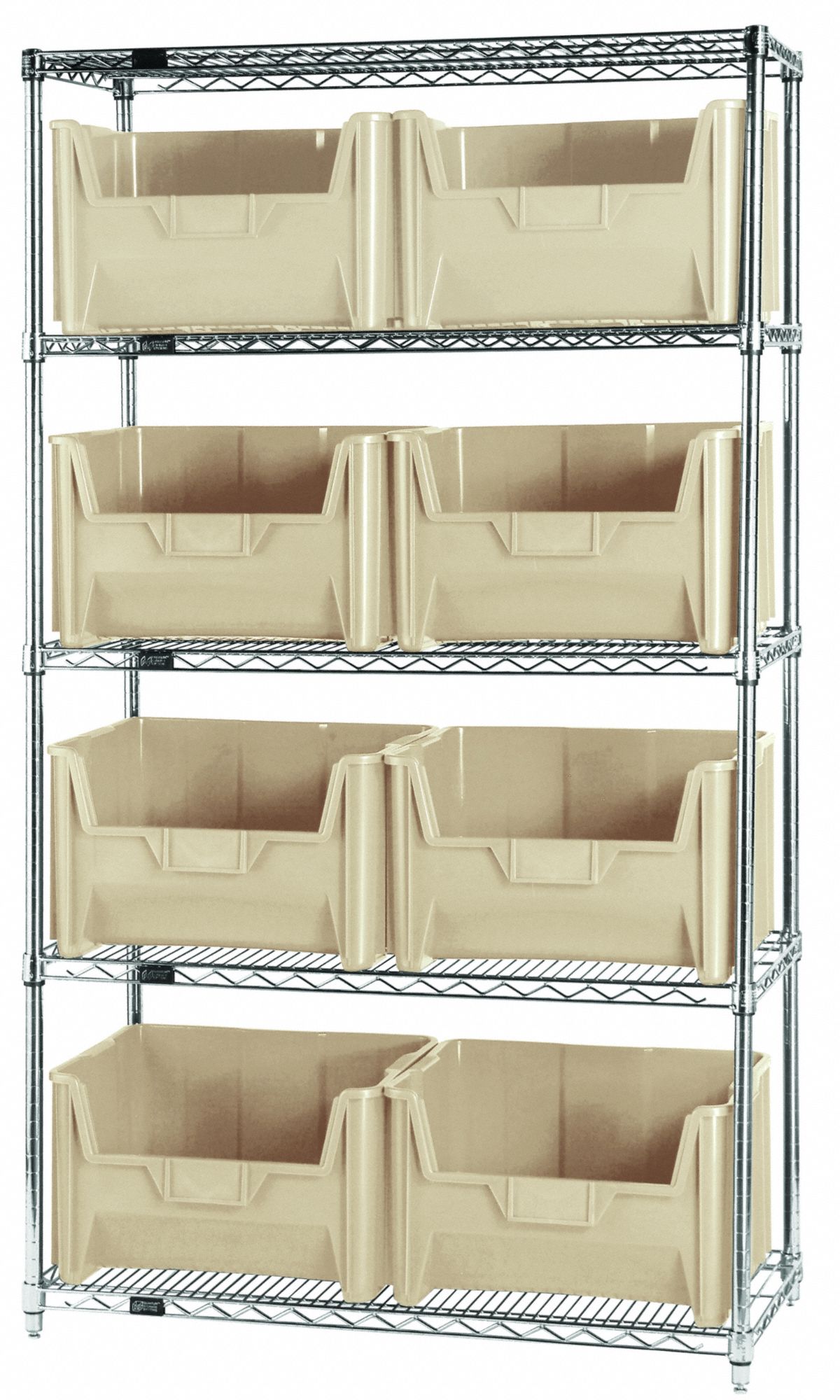 QUANTUM STORAGE SYSTEMS, 18 in x 42 in x 74 in, 1 Sided, Shelving Unit 820A58WR5700IV Grainger