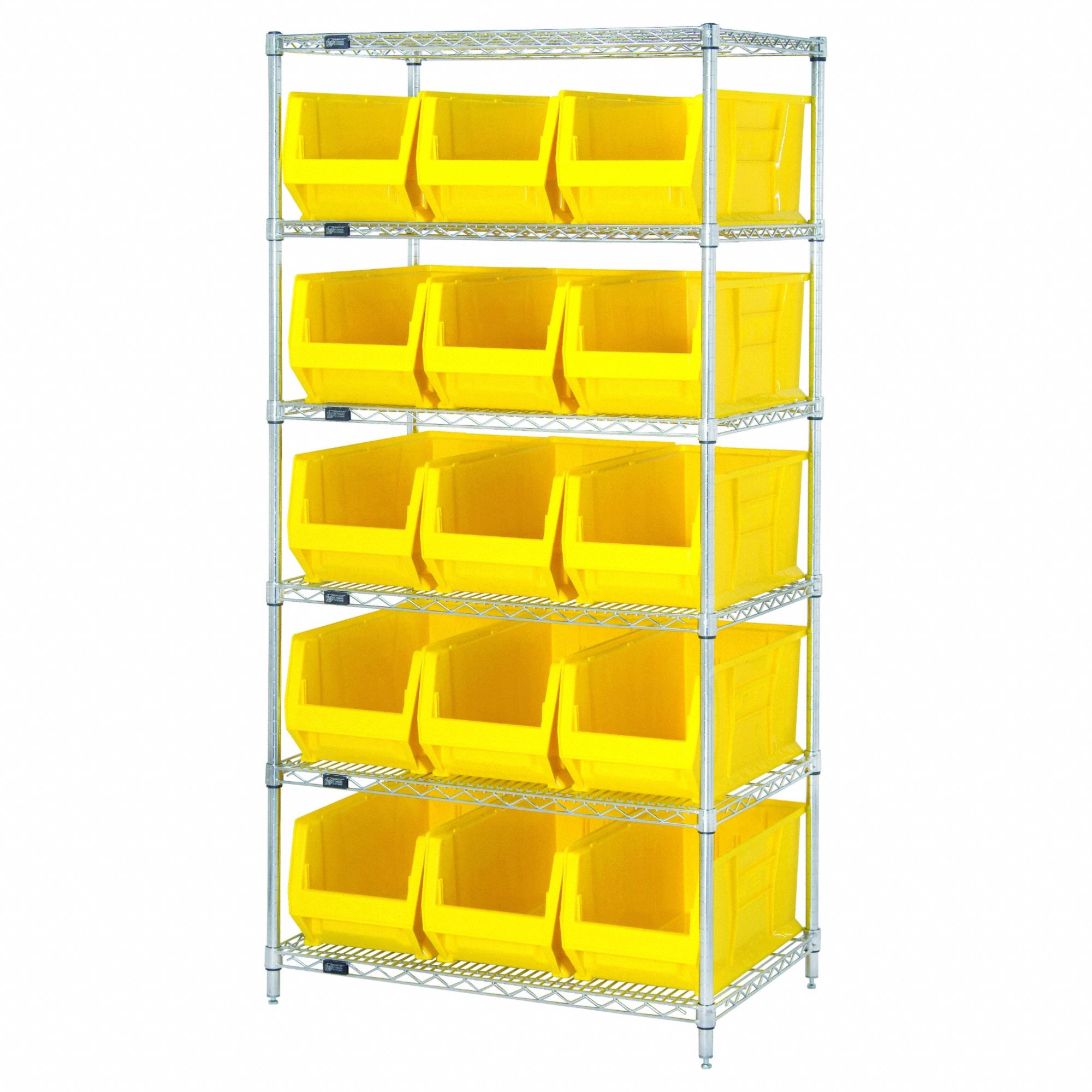 QUANTUM STORAGE SYSTEMS, 36 in x 30 in x 74 in, 1 Sided, Shelving Unit 820A38WR6973YL Grainger