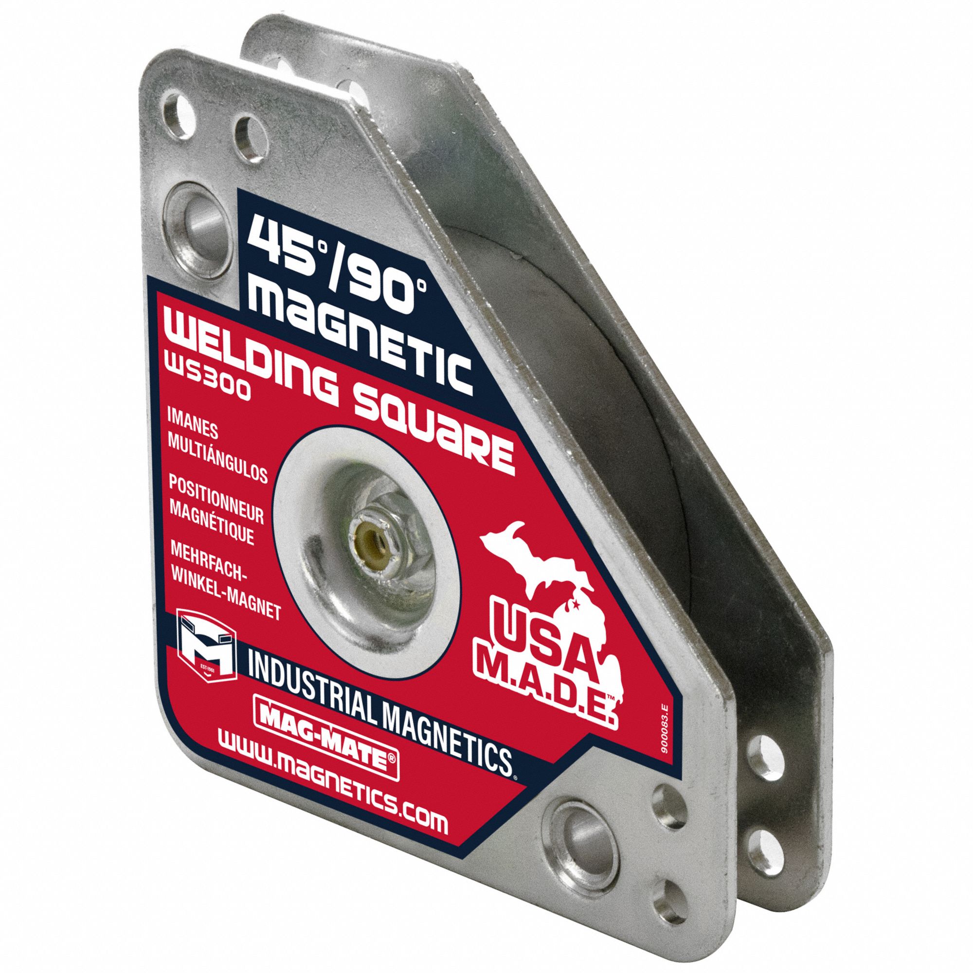 MAGMATE, 45°_90°, 60 lb Max Pull, Welding Square 48FY43WS300AX3 Grainger