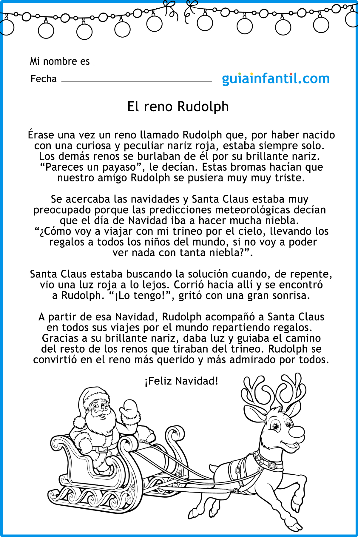 Rudolph, the red nosed reindeer. Villancicos en inglés para niños