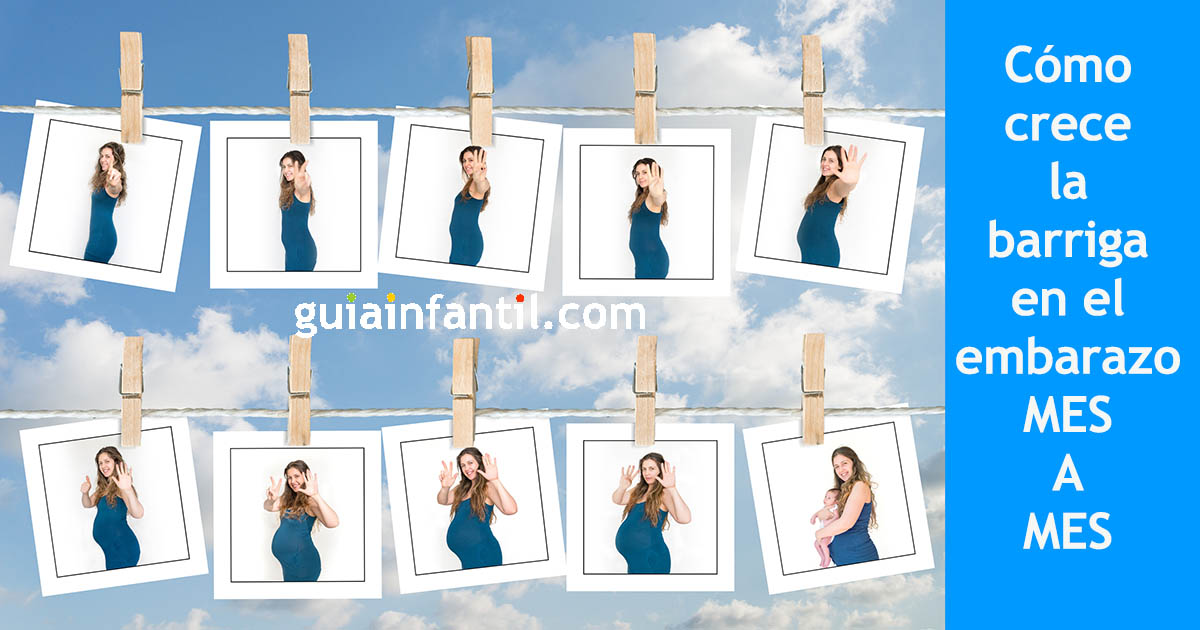 El crecimiento de la barriga durante el embarazo, mes a mes (2022)