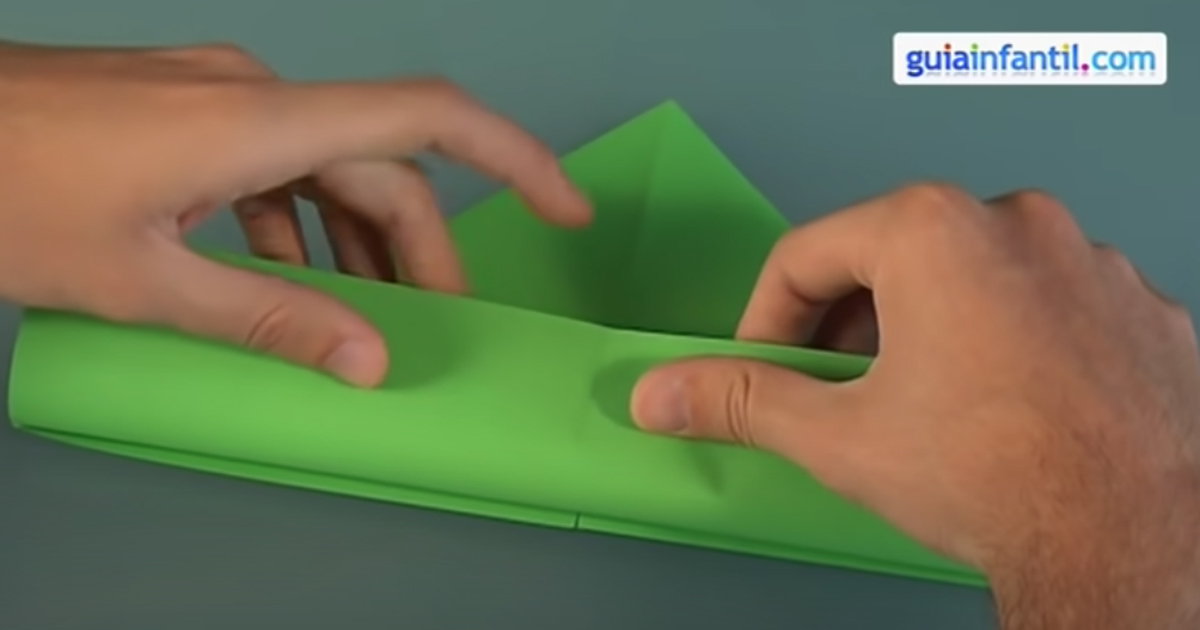 Cómo hacer una rana de papel que salta Origami para niños