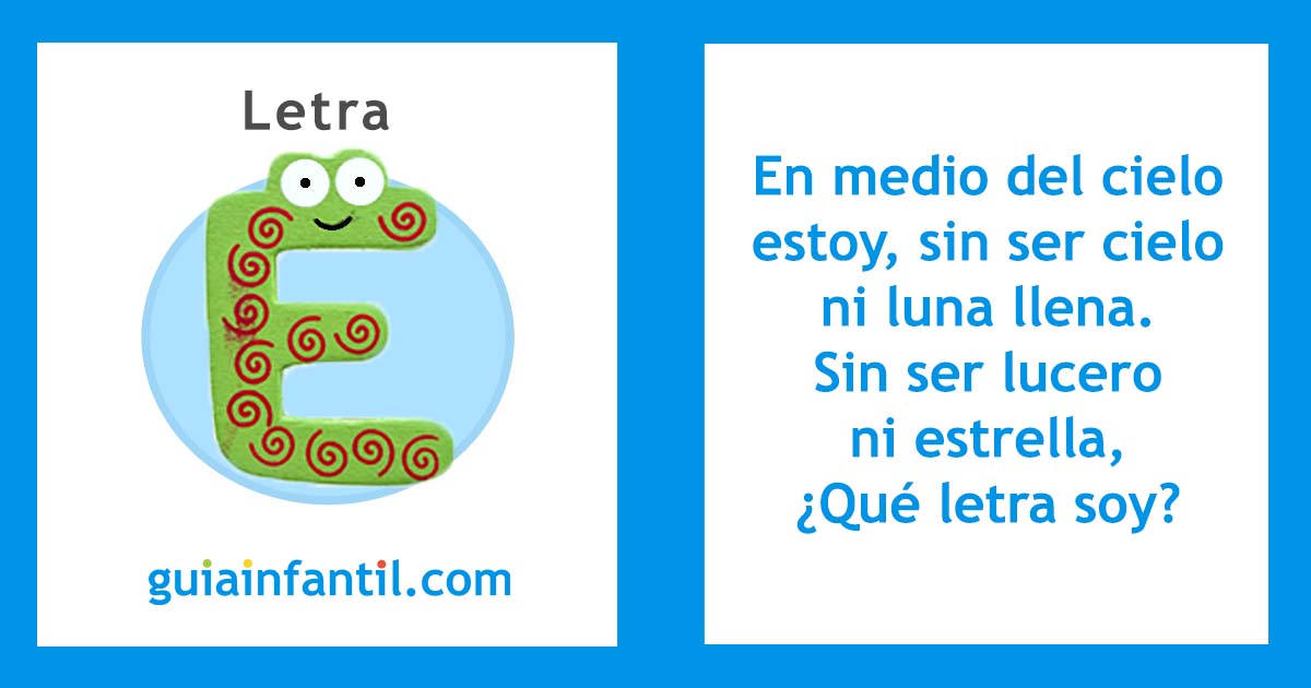 Adivinanzas cortas para niños de las letras del abecedario Acertijos