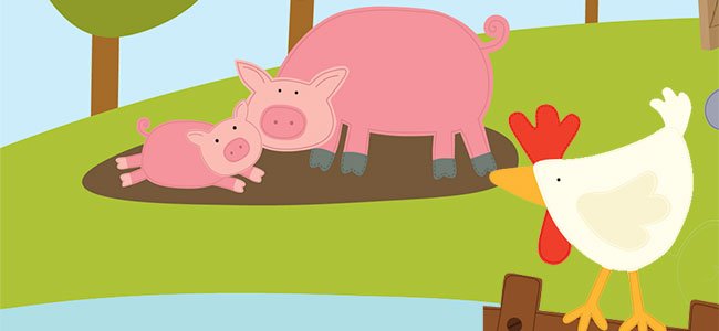 La gallina y el cerdo. FÃ¡bulas sobre la gratitud