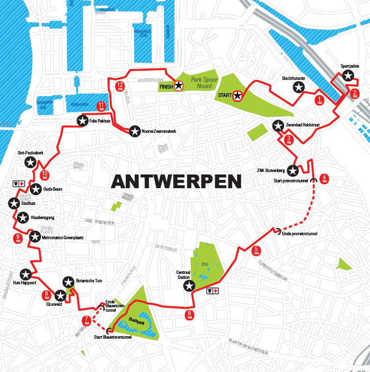 Zo ziet het parcours van de CittA Antwerp Urban Trail eruit Gazet van