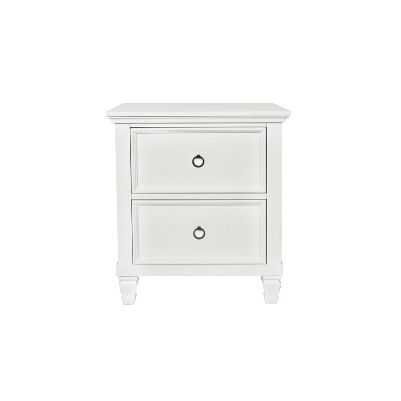 Westhampton 2 Drawer Solid Wood Nightstand Wayfair Havenly