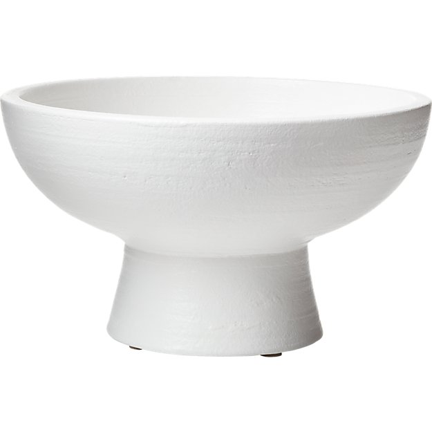 White Decorative Pedestal Bowl Shelly Lighting