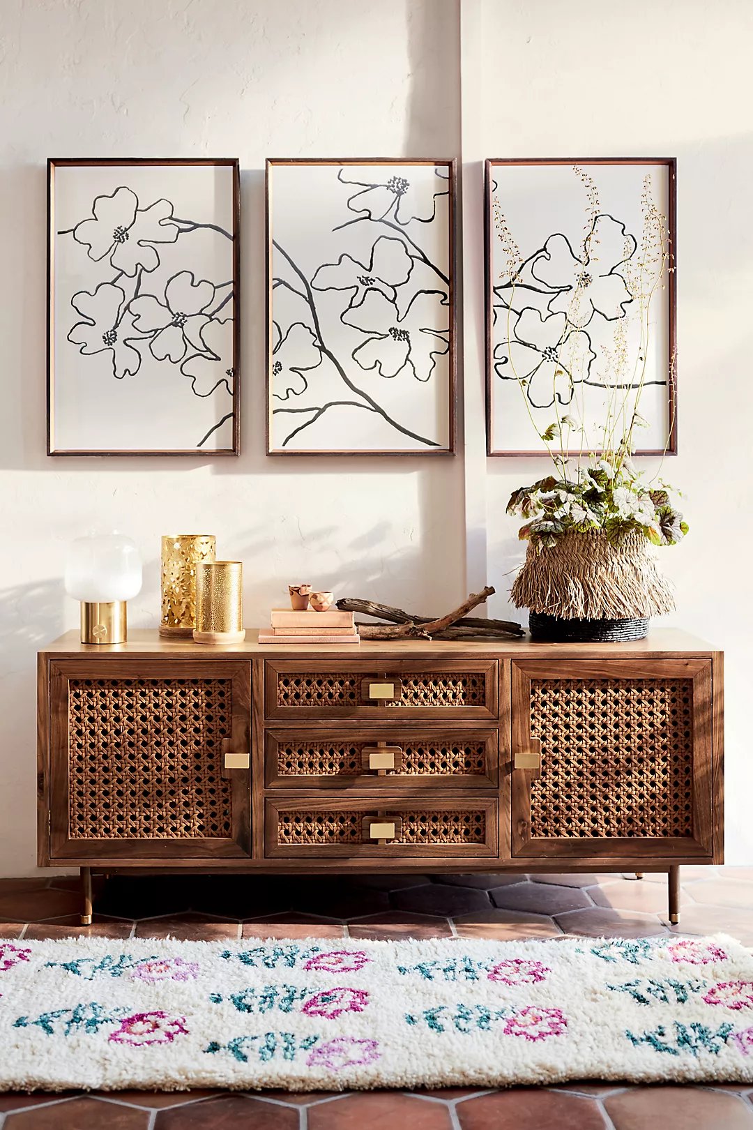 Dogwood Triptych Wall Art Anthropologie Havenly