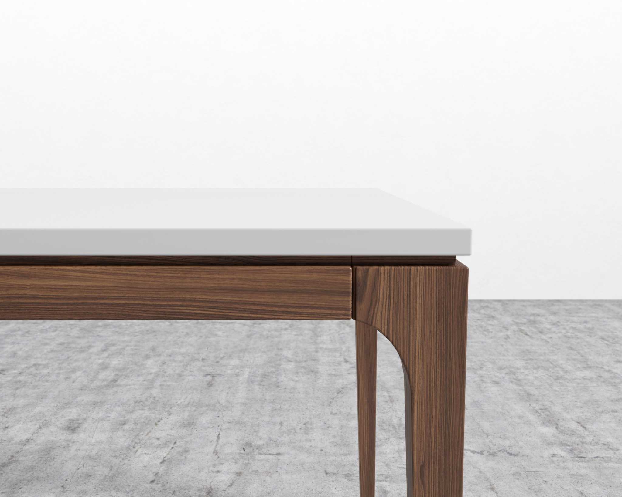 Lars Dining Table White Walnutstained Ash Wood Rove Concepts Havenly