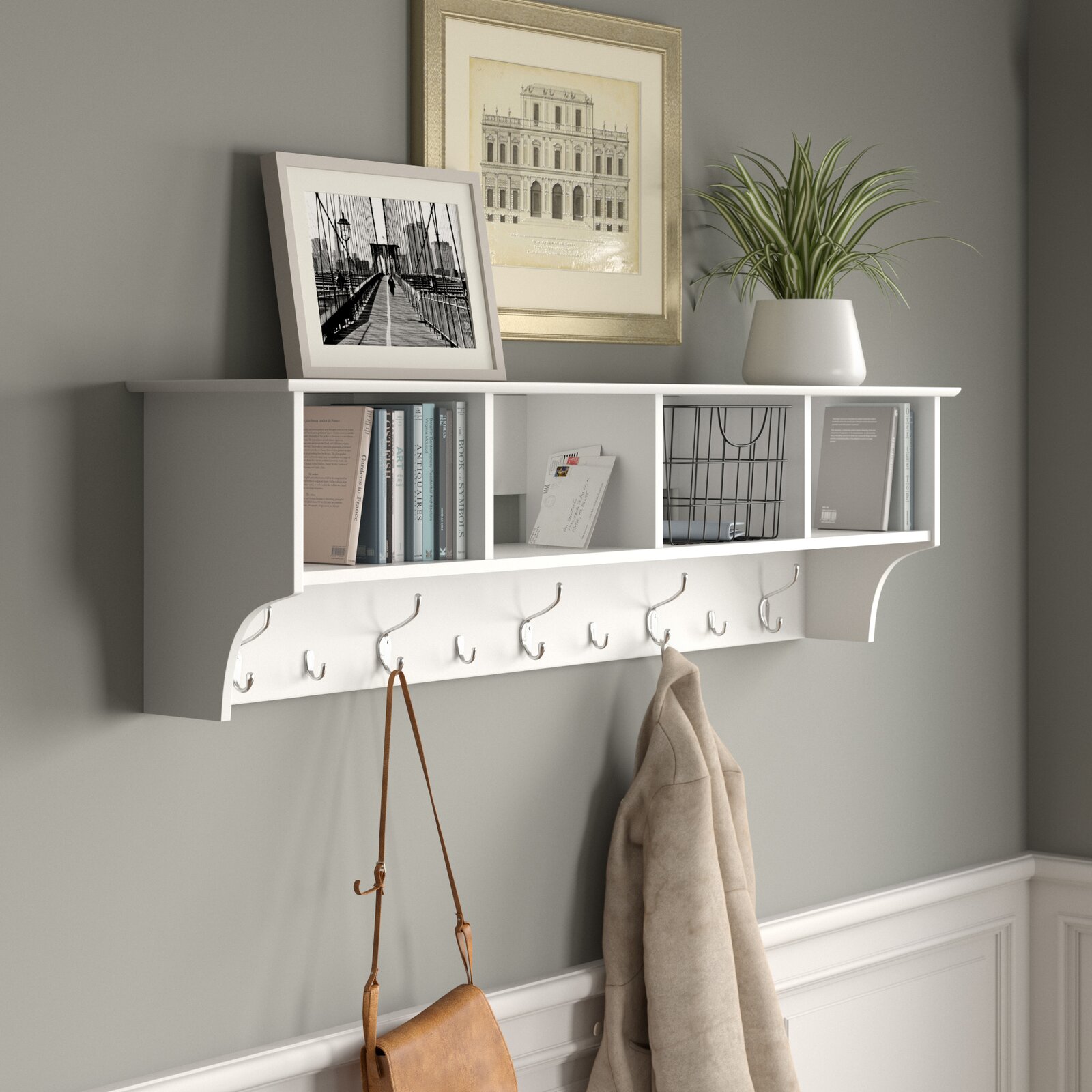 Ella Wall Mounted Coat Rack Wayfair Havenly