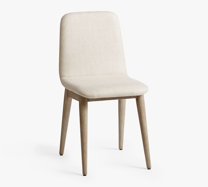 Zoe Dining Chair, Basketweave Slub Oatmeal Pottery Barn Havenly