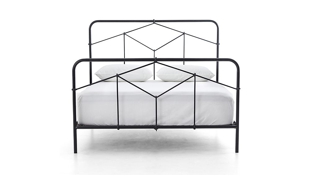 Cora Queen Black Iron Bed Crate and Barrel Havenly