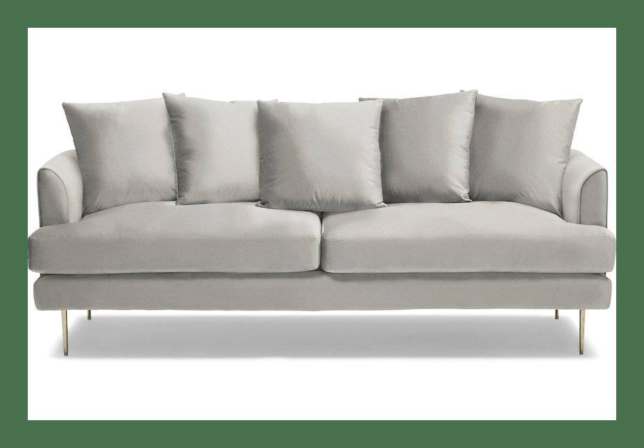 White Aime Mid Century Modern Sofa Caspiar Ivory Joybird Havenly