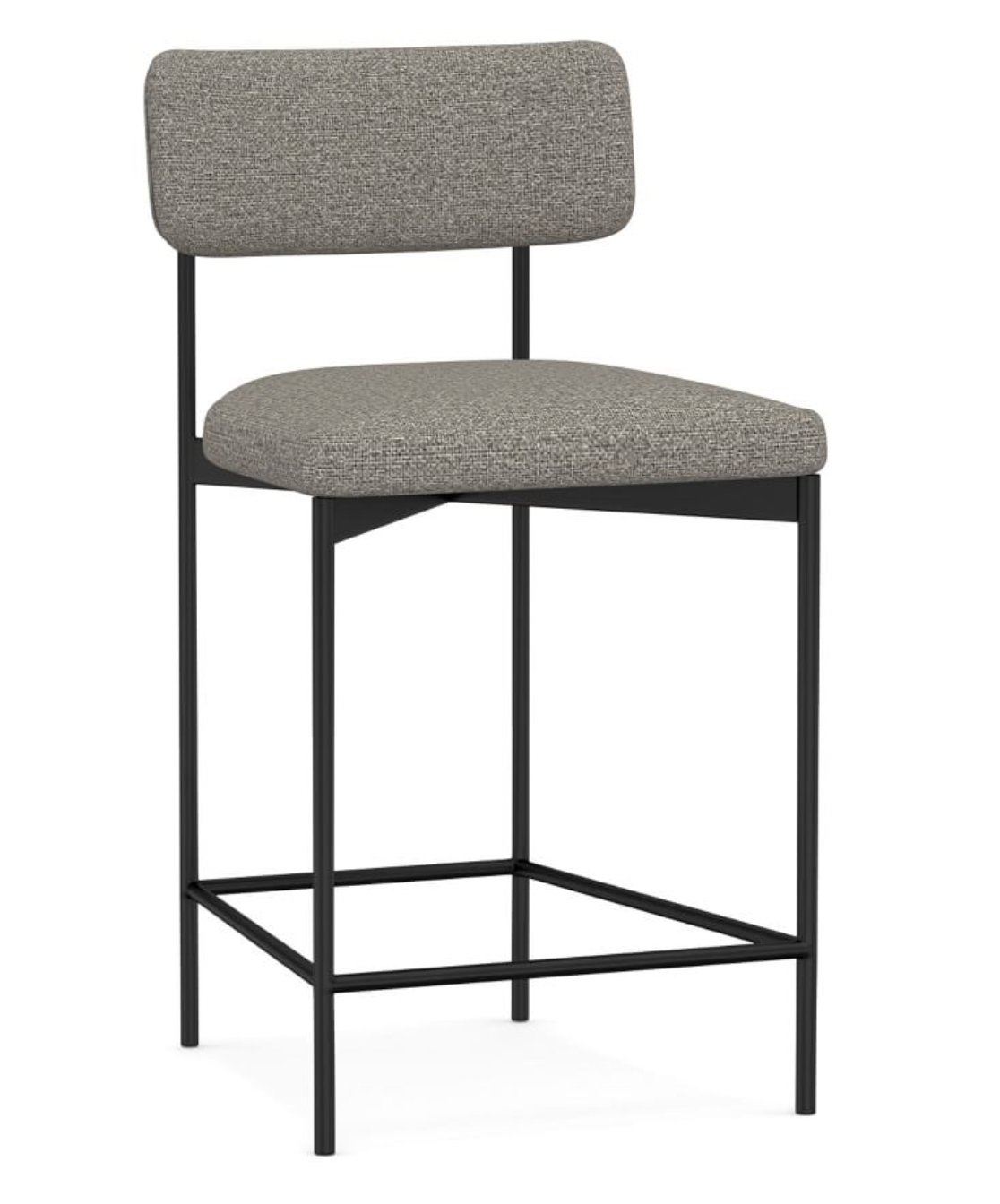 Maison Upholstered Counter Height Bar Stool, Bronze Leg, Performance