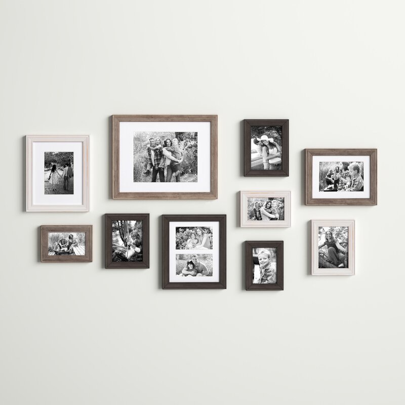 Rayburn Wood Gallery Picture Frame Set of 10 Wayfair Havenly