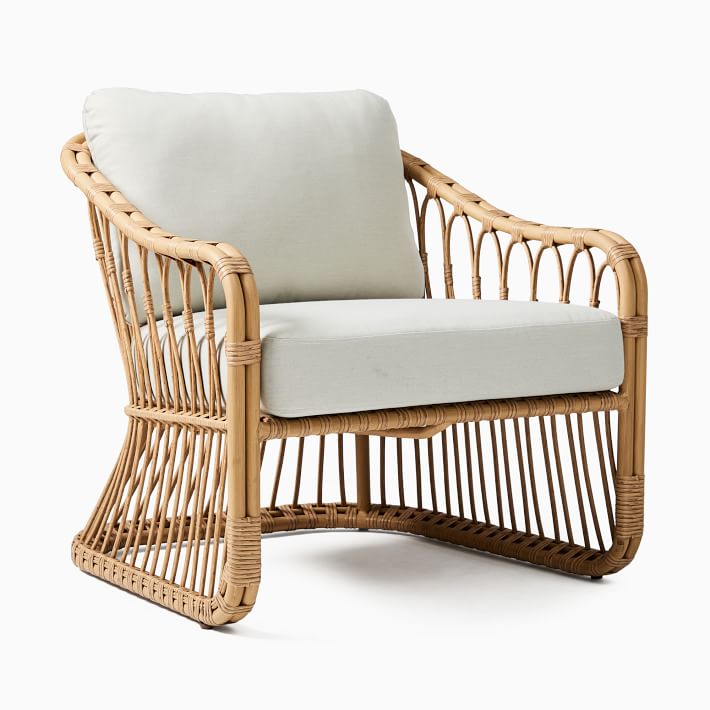 Tulum Lounge Chair, S/2, Natural Rattan West Elm Havenly