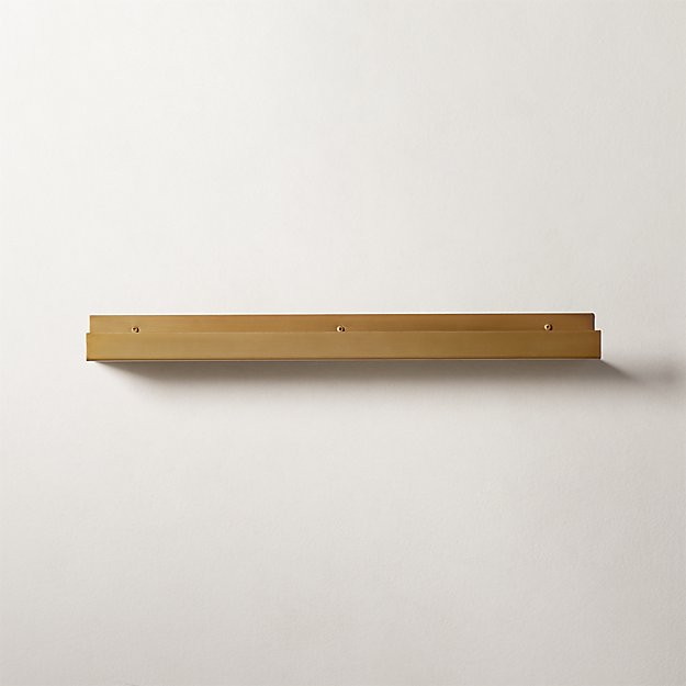 Metal Gold Wall Shelf 24" CB2 Havenly