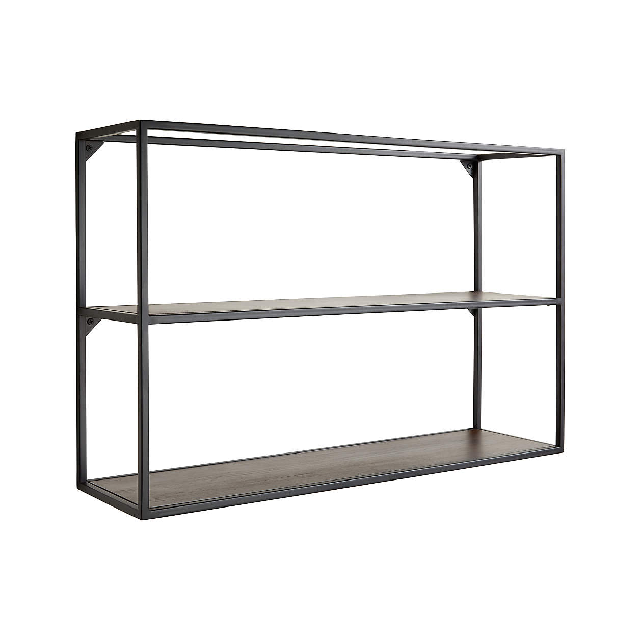 Booker Double Wide Rectangle Wall Display Shelf Crate and Barrel Havenly