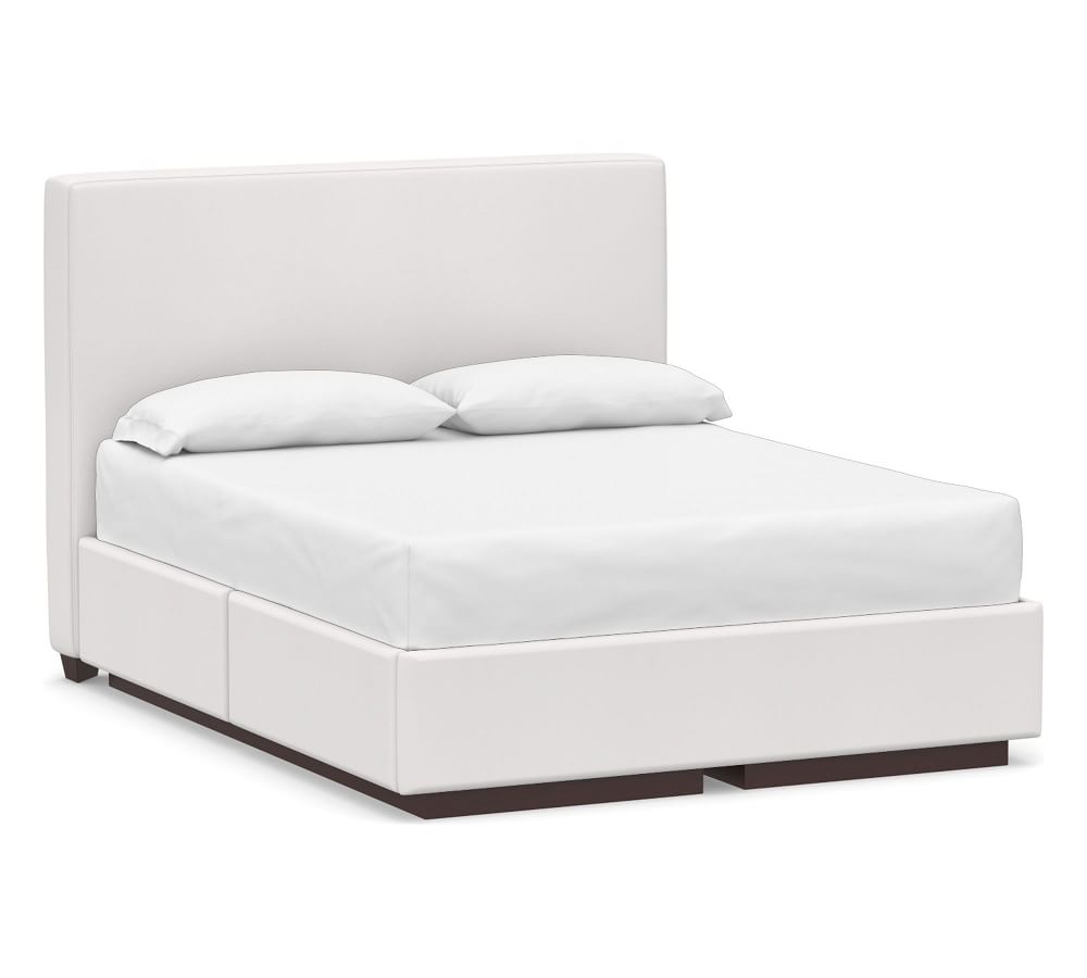 Big Sur Upholstered Headboard and Side Storage Platform Bed, Queen