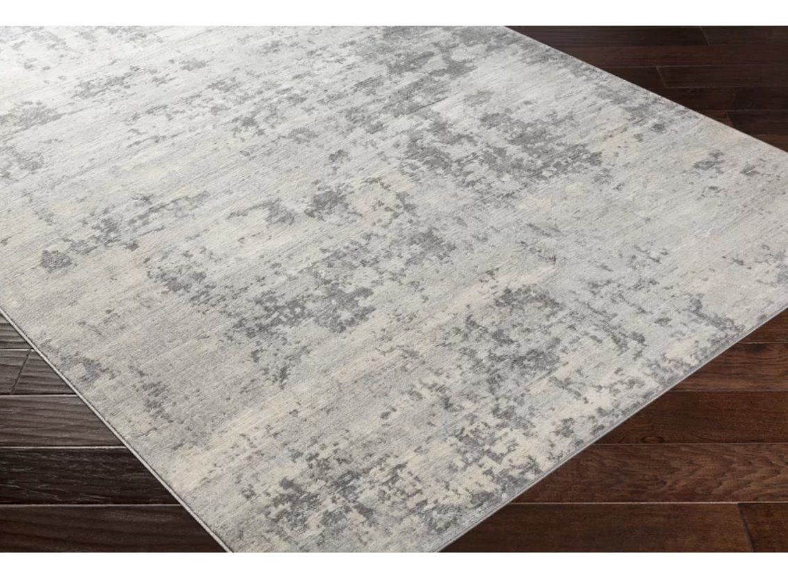 Mindi Abstract Gray/Cream Area Rug Wayfair