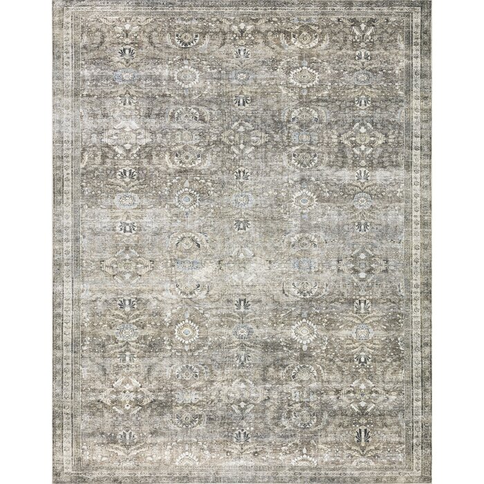 Sim Oriental Area Rug, Green & Beige, 7'6" x 9'6" Wayfair Havenly